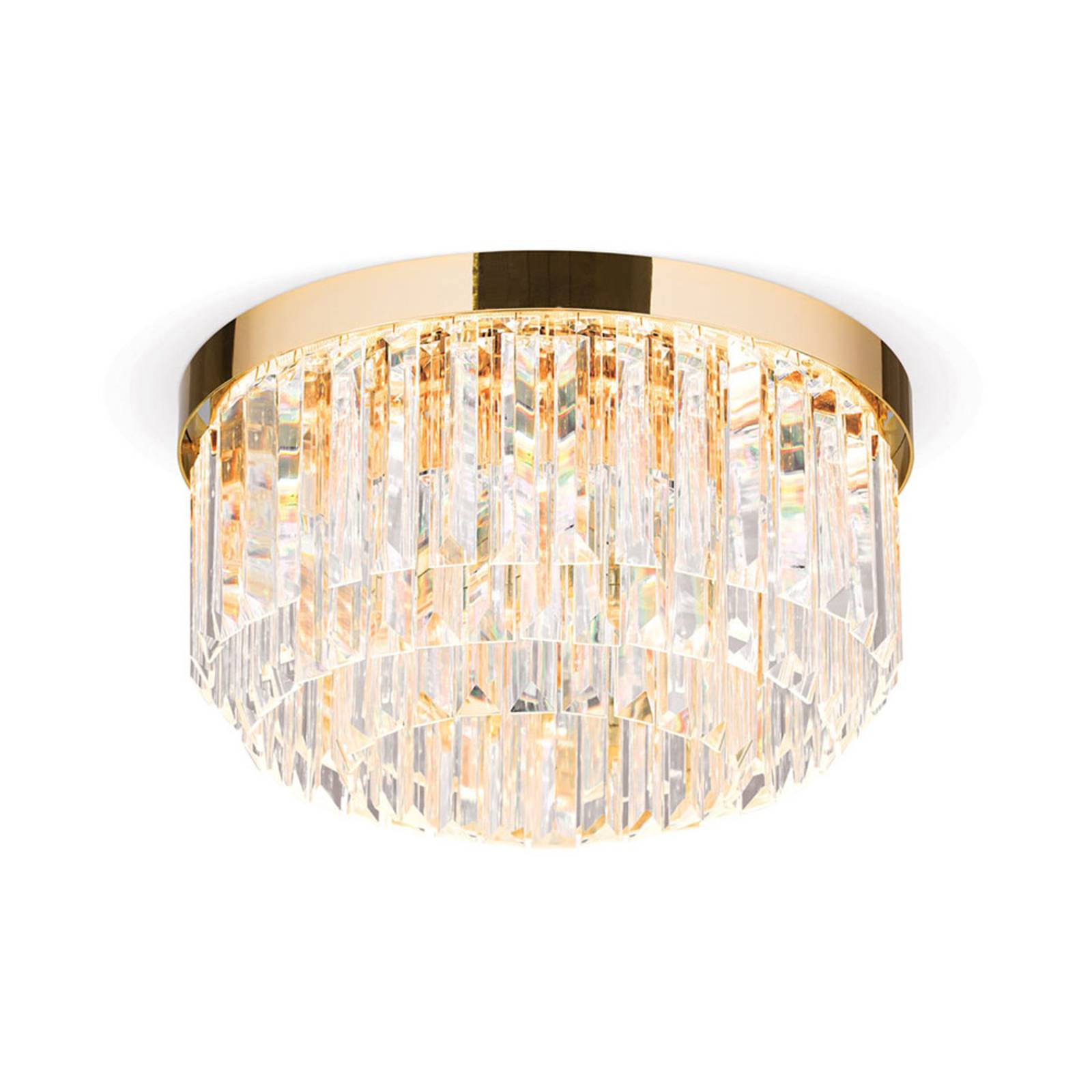 Orion LED-Deckenleuchte Prism, gold, Ø 35 cm