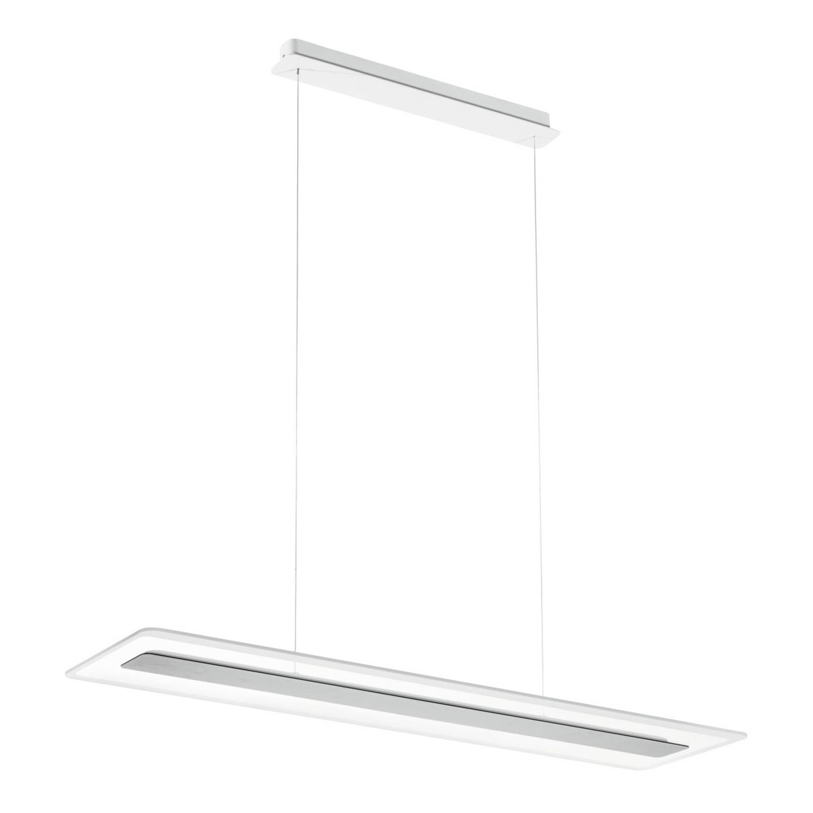 Linea Light LED-Hängeleuchte Antille, Glas, rechteckig, Chrom