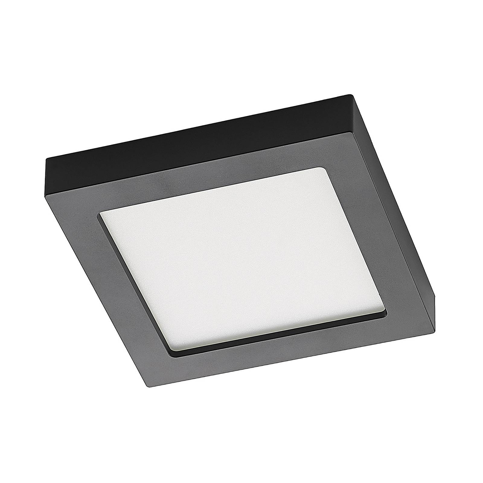 Prios Alette LED-Deckenlampe, schwarz, CCT, 24 W