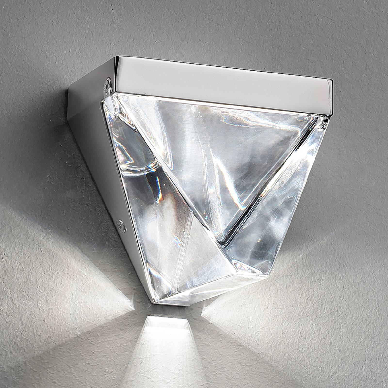 Fabbian Tripla - Kristall-LED-Wandleuchte, alu
