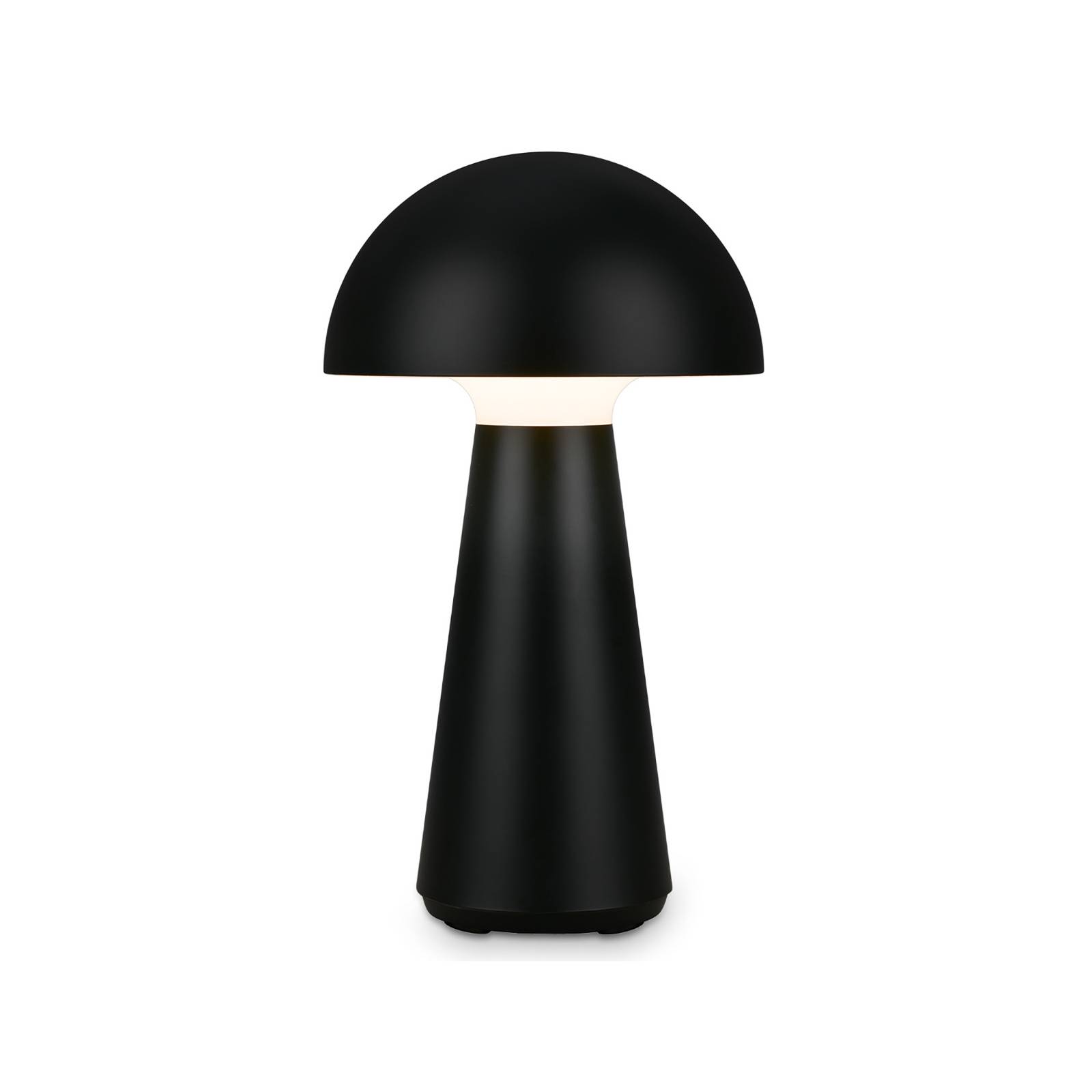 Briloner LED-Akku-Tischleuchte Fungo, aufladbar, schwarz