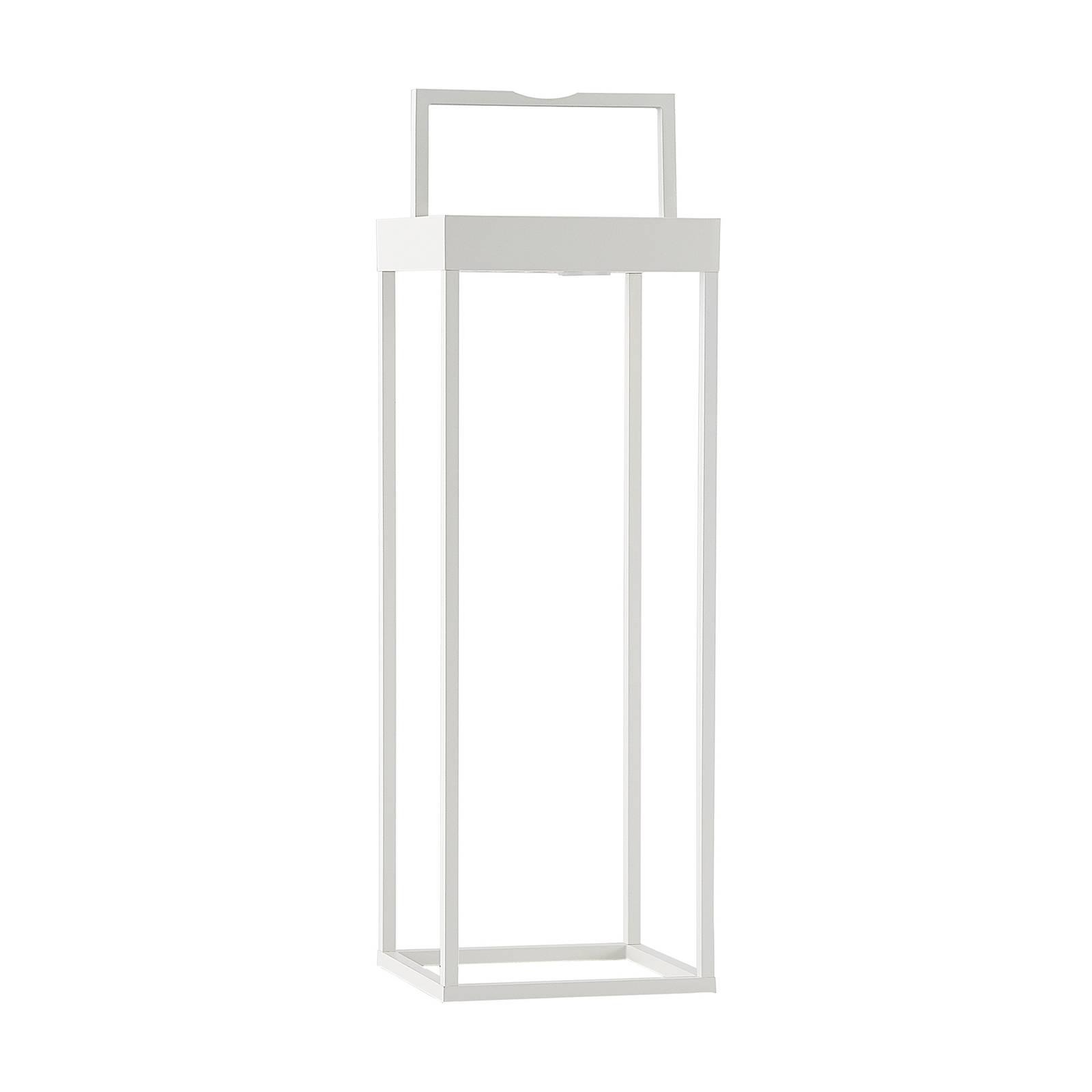Lucande Lynzy LED-Solarleuchte, weiß, 58,3 cm