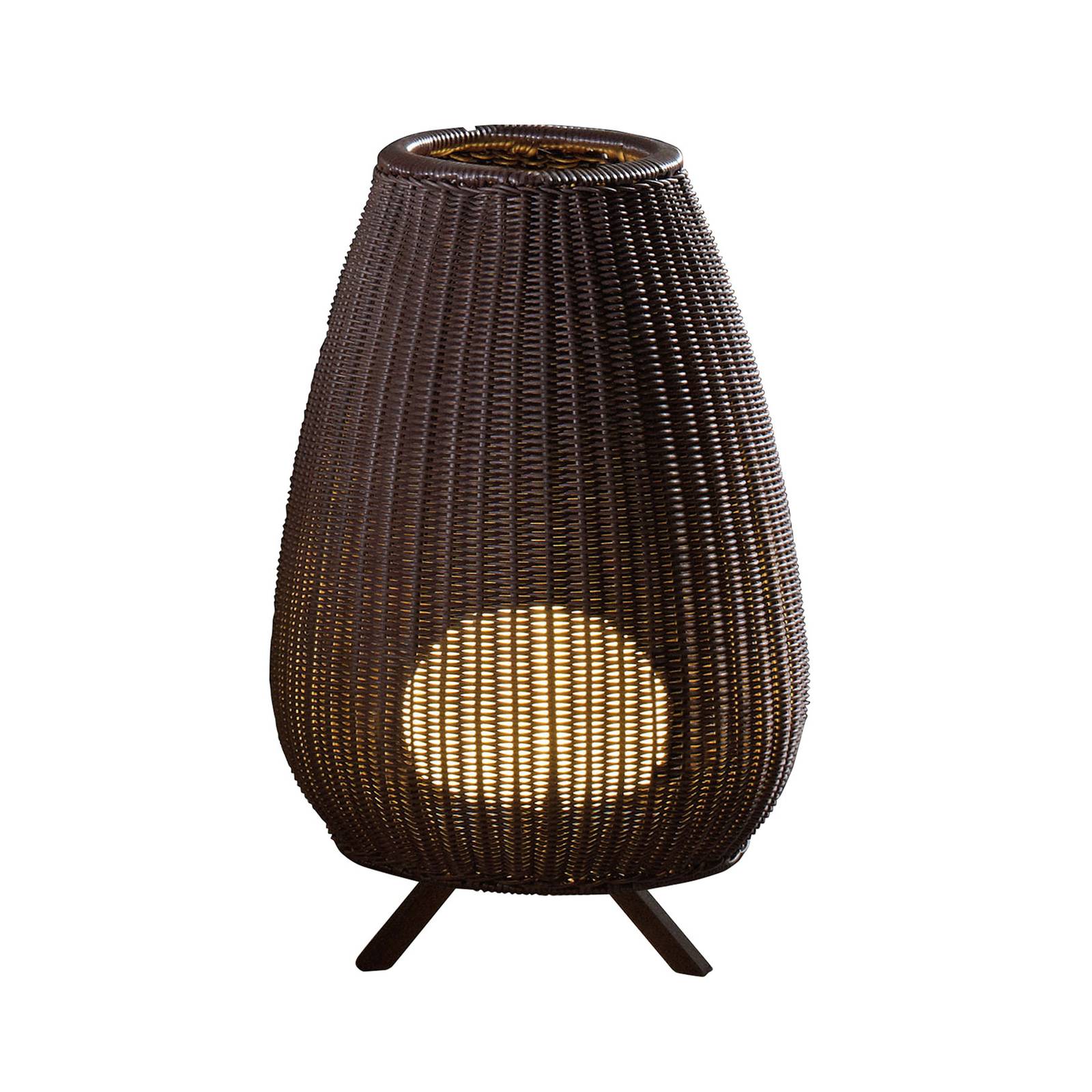 Bover Amphora LED-Terrassenleuchte, rattan brown