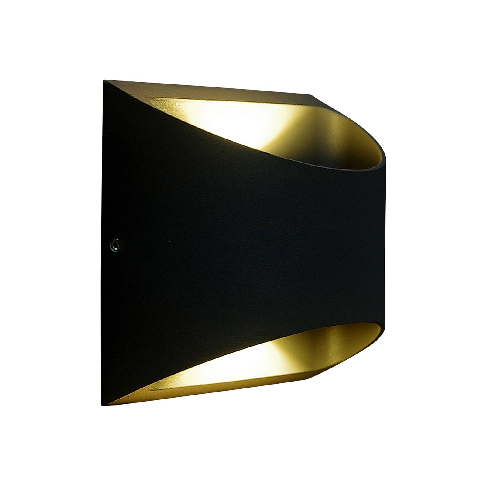 Eco-Light LED-Außenwandlampe Dodd, halbrund, schwarz