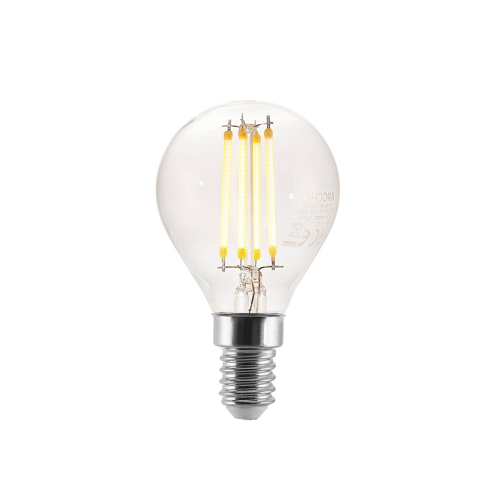 Arcchio LED-Lampe E14 P45 4W 2.700K klar 3-Step-Dimmer