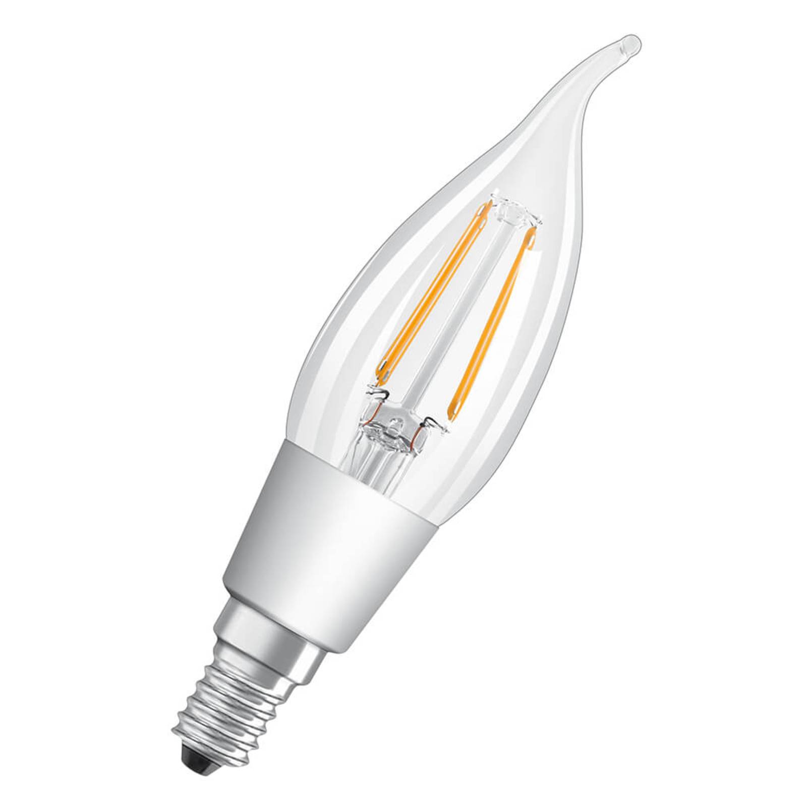 Osram LED-Windstoßlampe E14 4W warmweiß dimmbar klar