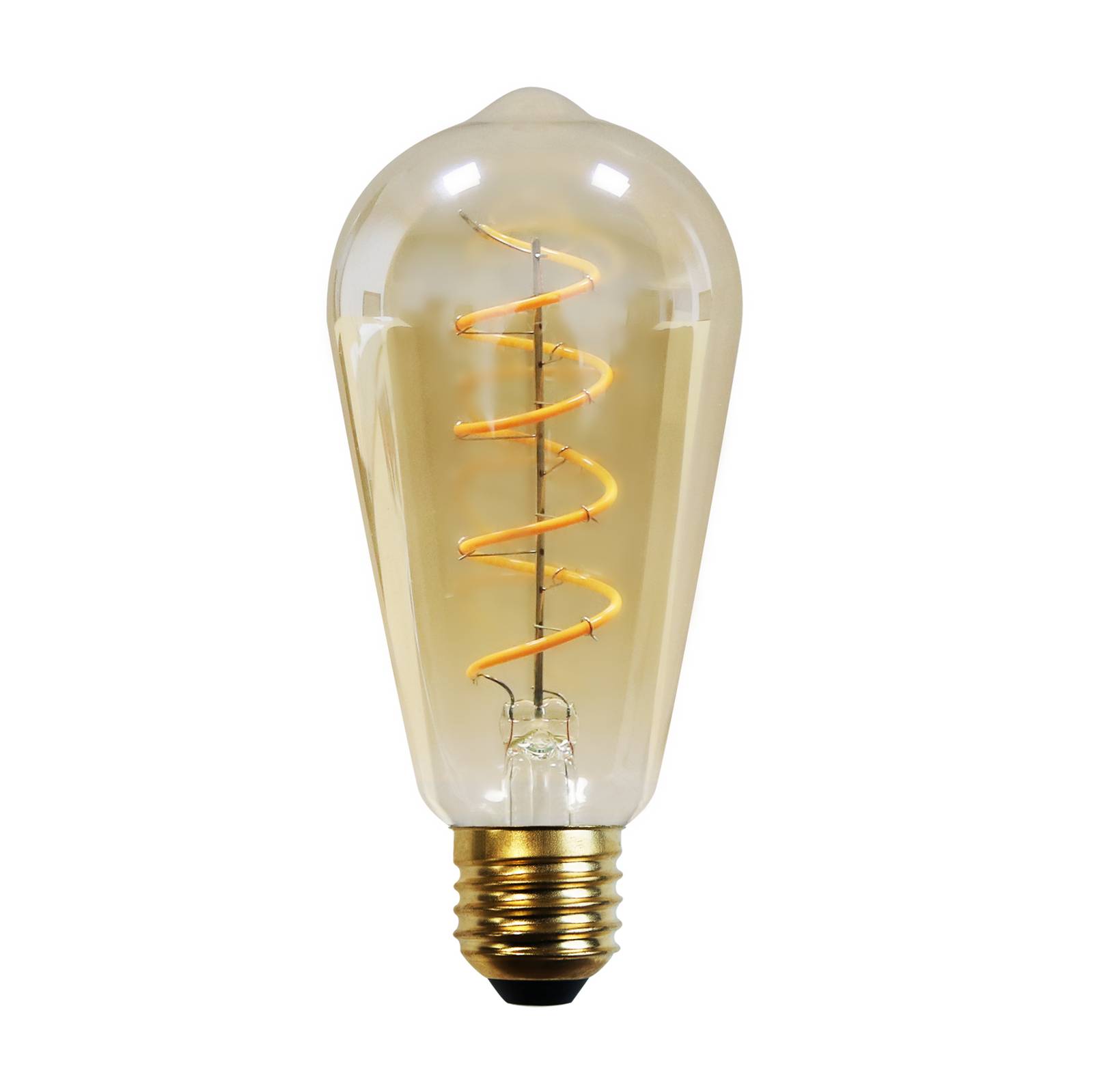 LUCANDE E27 4,9W LED-Rustikalampe, 1800K, 200 Lumen, amber