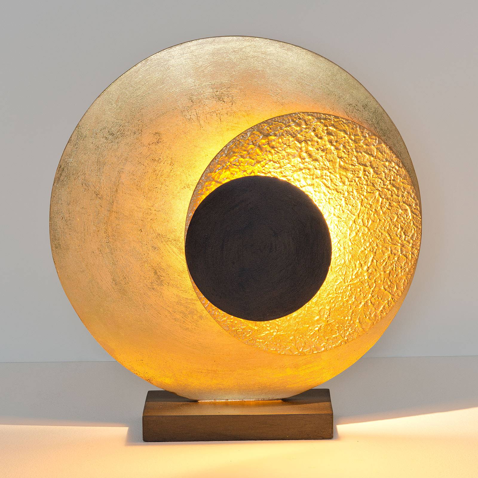 Holländer LED-Tischleuchte La Bocca, Höhe 43 cm, gold-braun