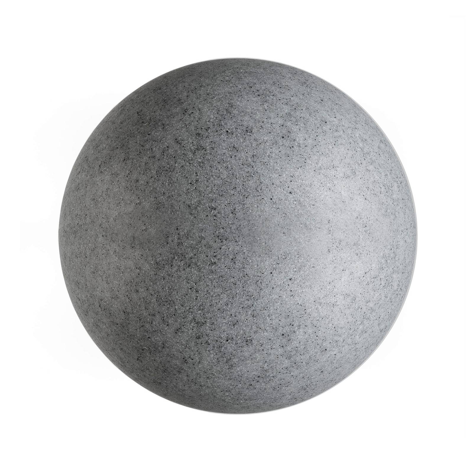Deko-Light Außen-Kugelleuchte mit Erdspieß, granit, Ø 45cm