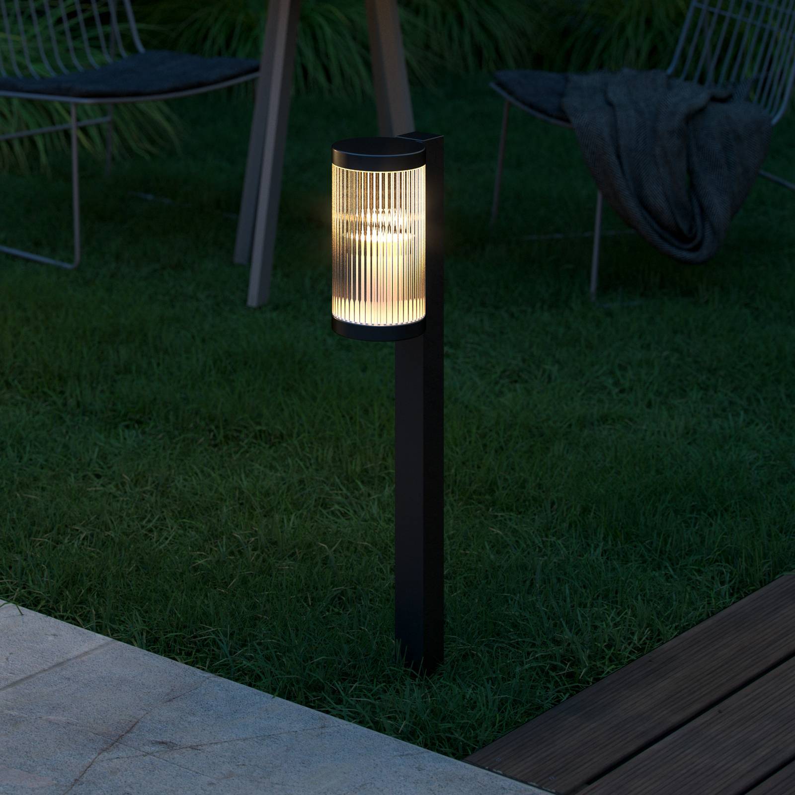 Nordlux Wegelampe Coupar Garden aus Aluminium, schwarz