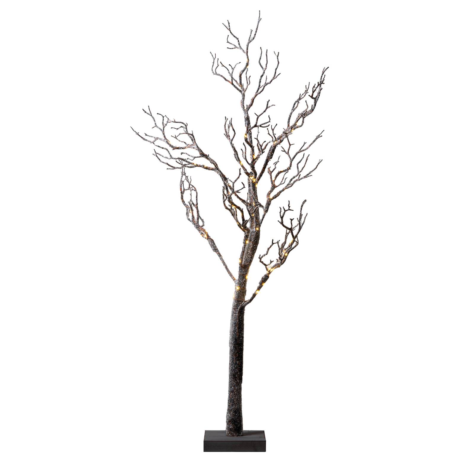 Sirius LED-Baum Tora Tree, braun/weiß beschneit