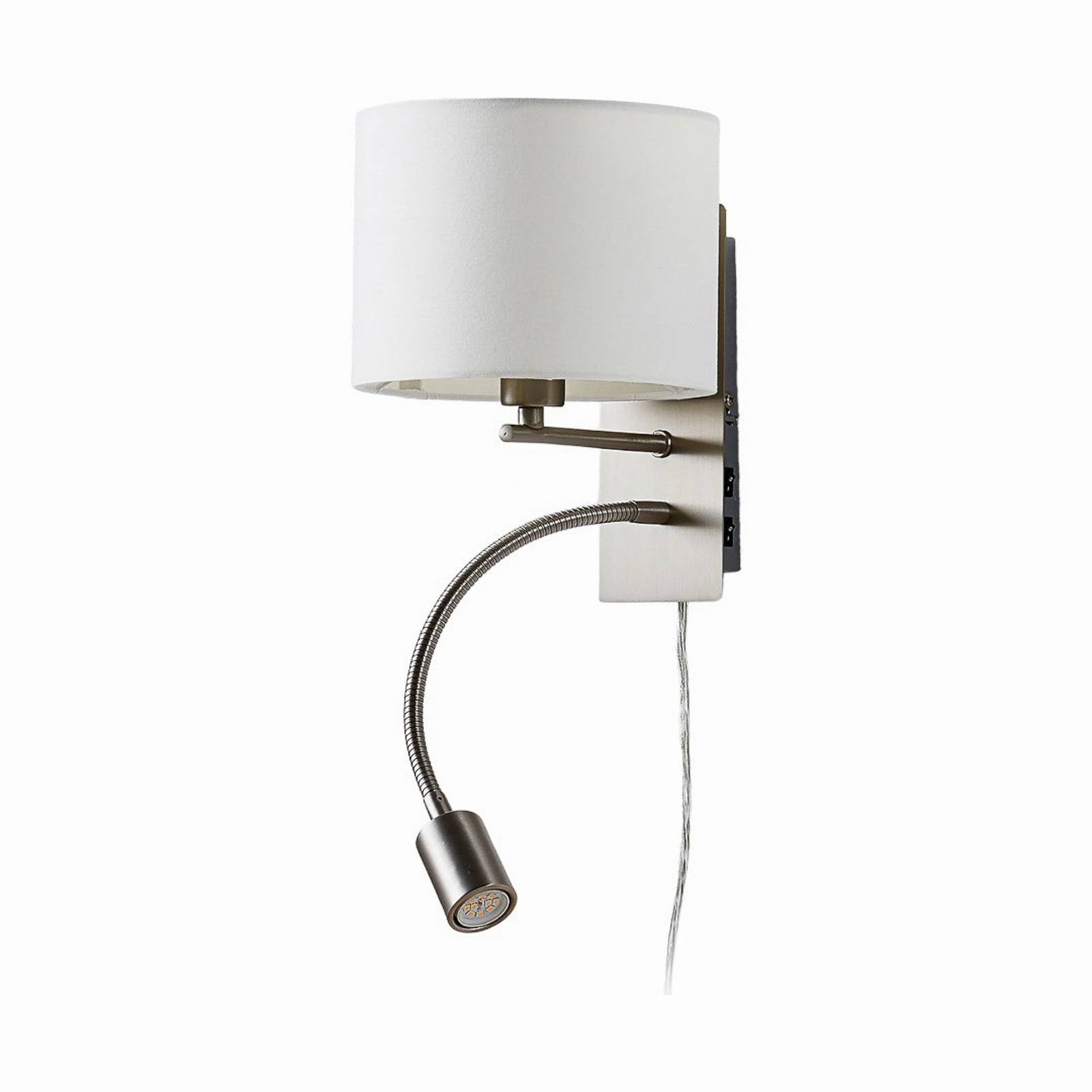 LINDBY Florens - Textilwandlampe mit LED-Leselampe