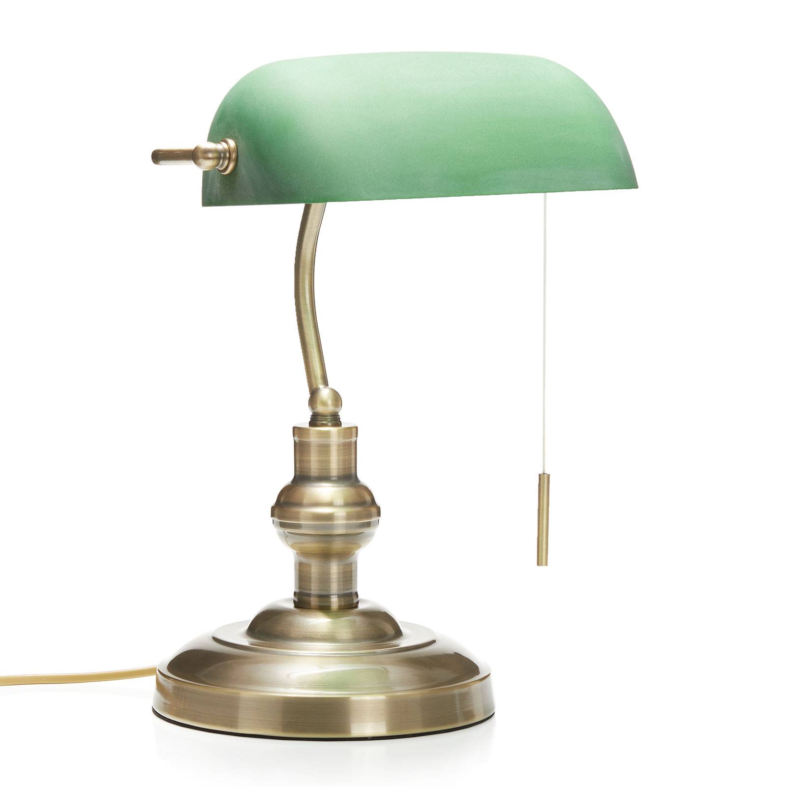 LINDBY Milenka - Schreibtischlampe mit grünem Schirm