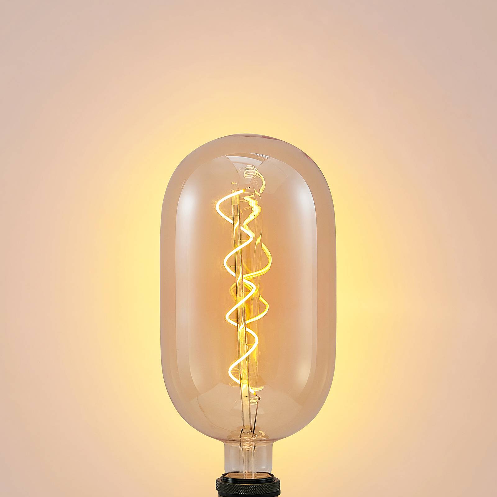 Lucande LED-Lampe E27 T140 4W 2.200K dimmbar amber