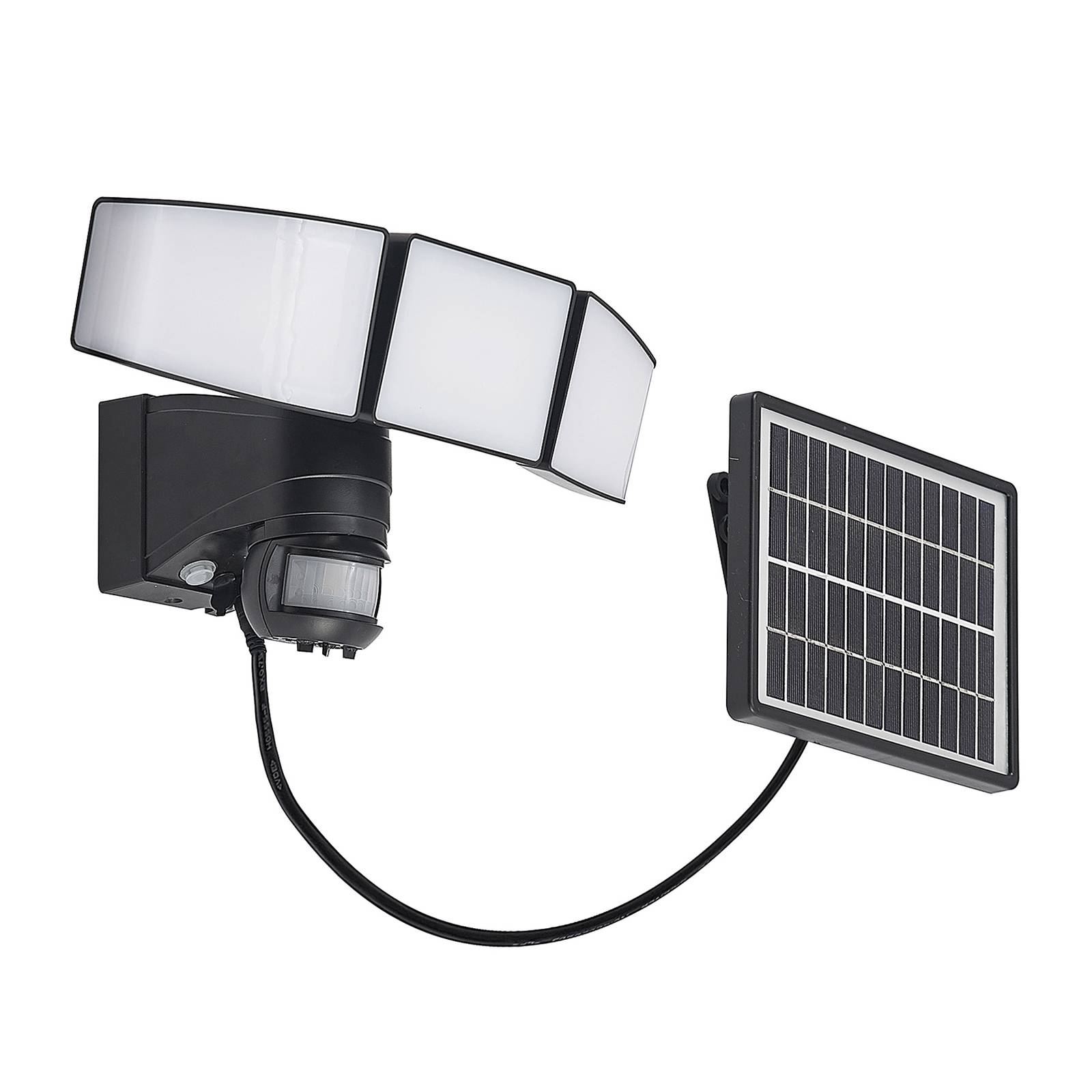 Prios Kalvito LED-Solar-Wandstrahler Sensor, 3-fl.