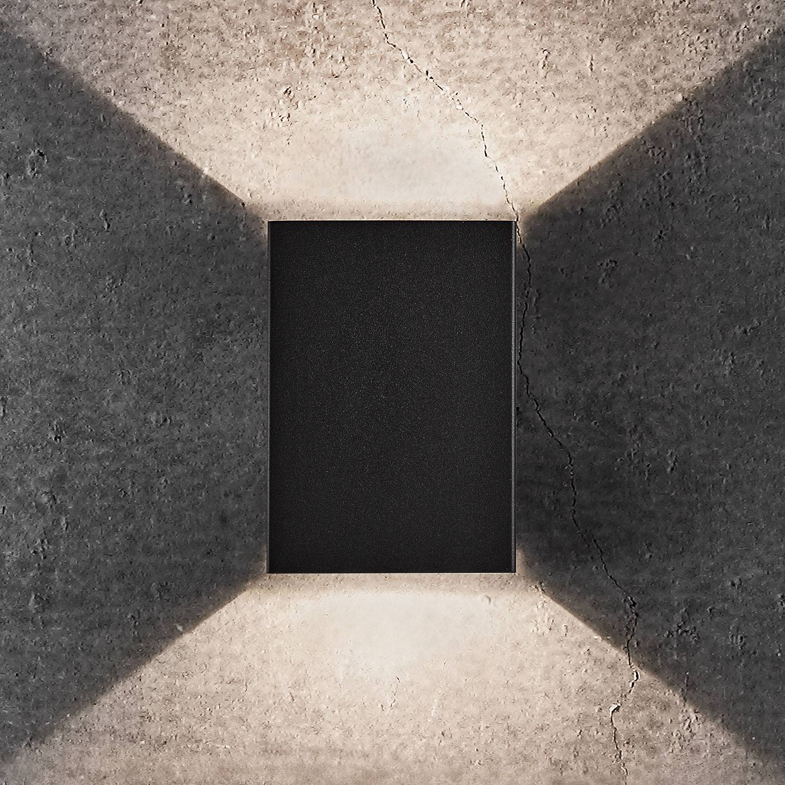 Nordlux LED-Außenwandleuchte Fold, 10 x 15 cm, schwarz