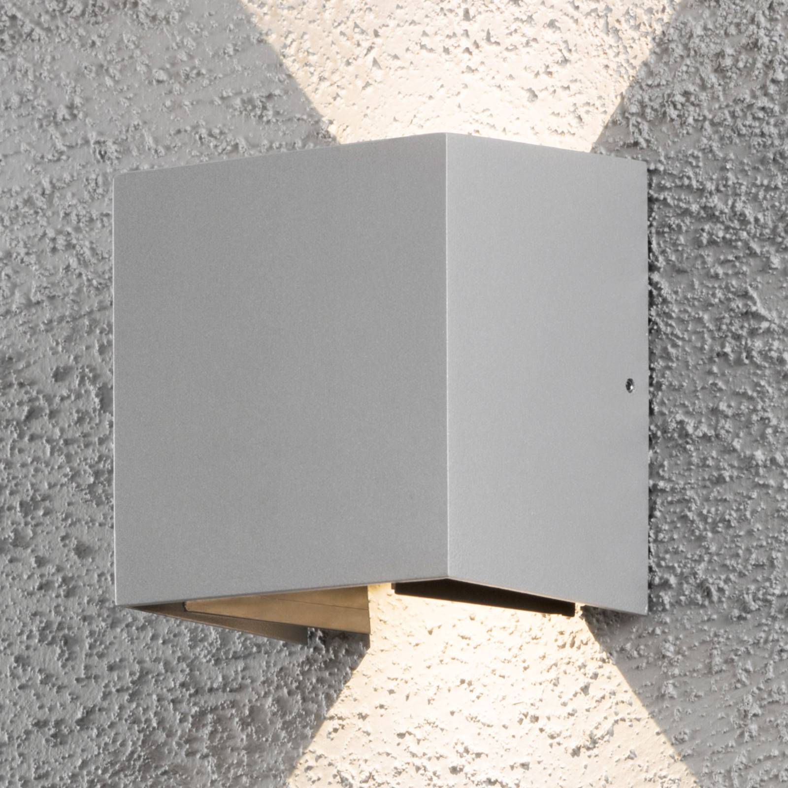 Konstsmide LED-Außenwandleuchte Cremona 13 cm grau