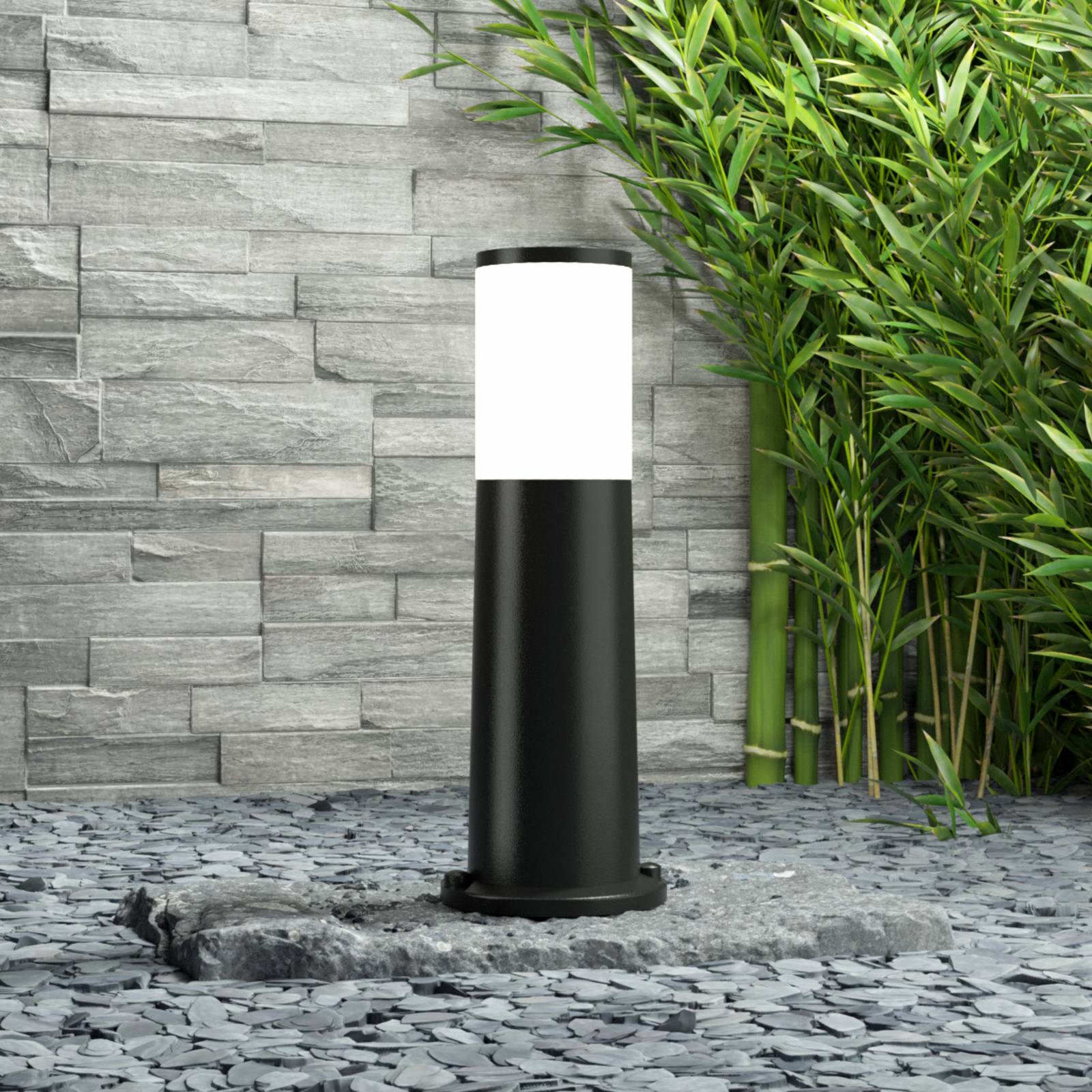 Fumagalli LED-Sockellampe Amelia, CCT, schwarz, Höhe 40 cm