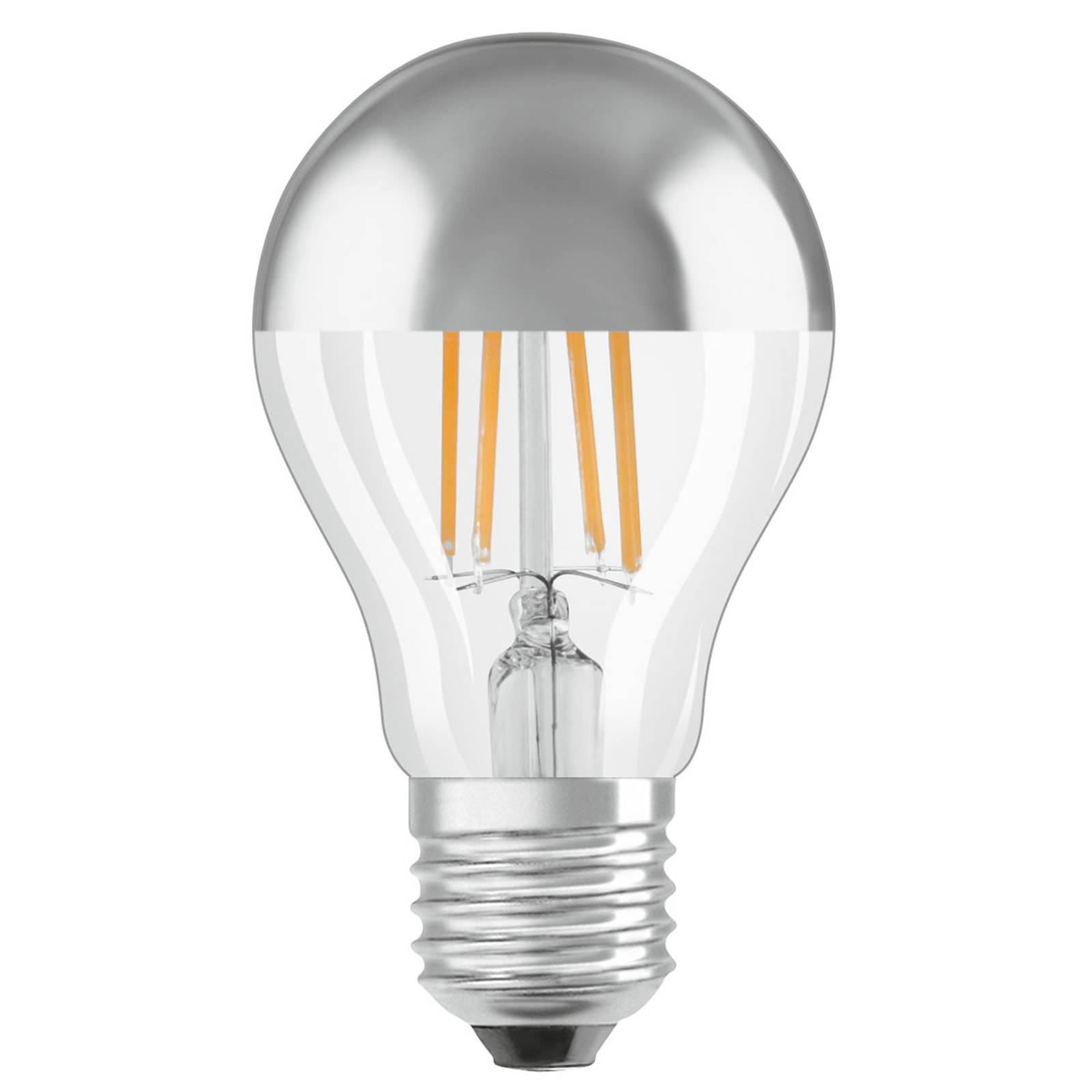 OSRAM LED-Lampe E27 Mirror silver 4W 2.700K