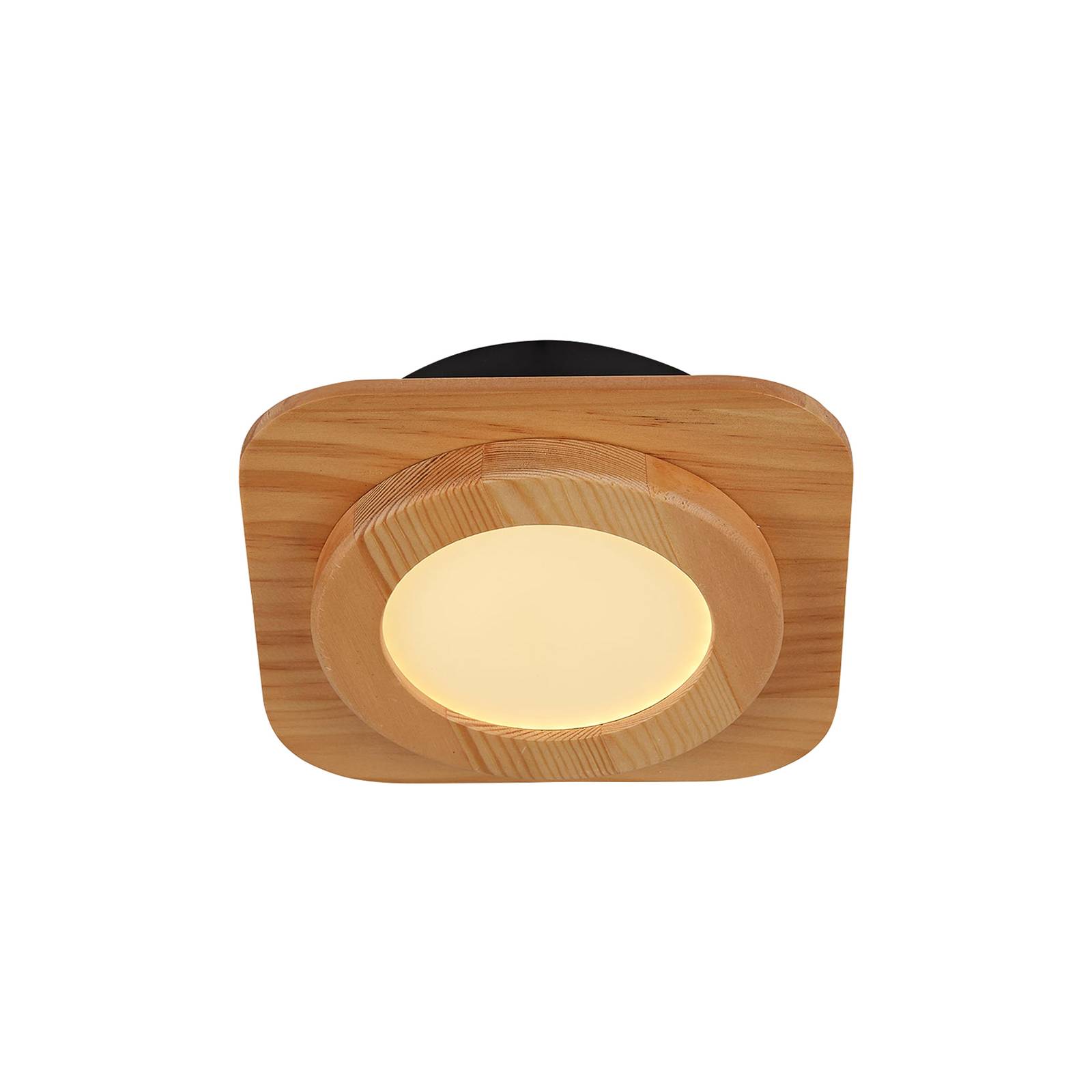 Lindby Joren LED-Spot Holz einflammig rund