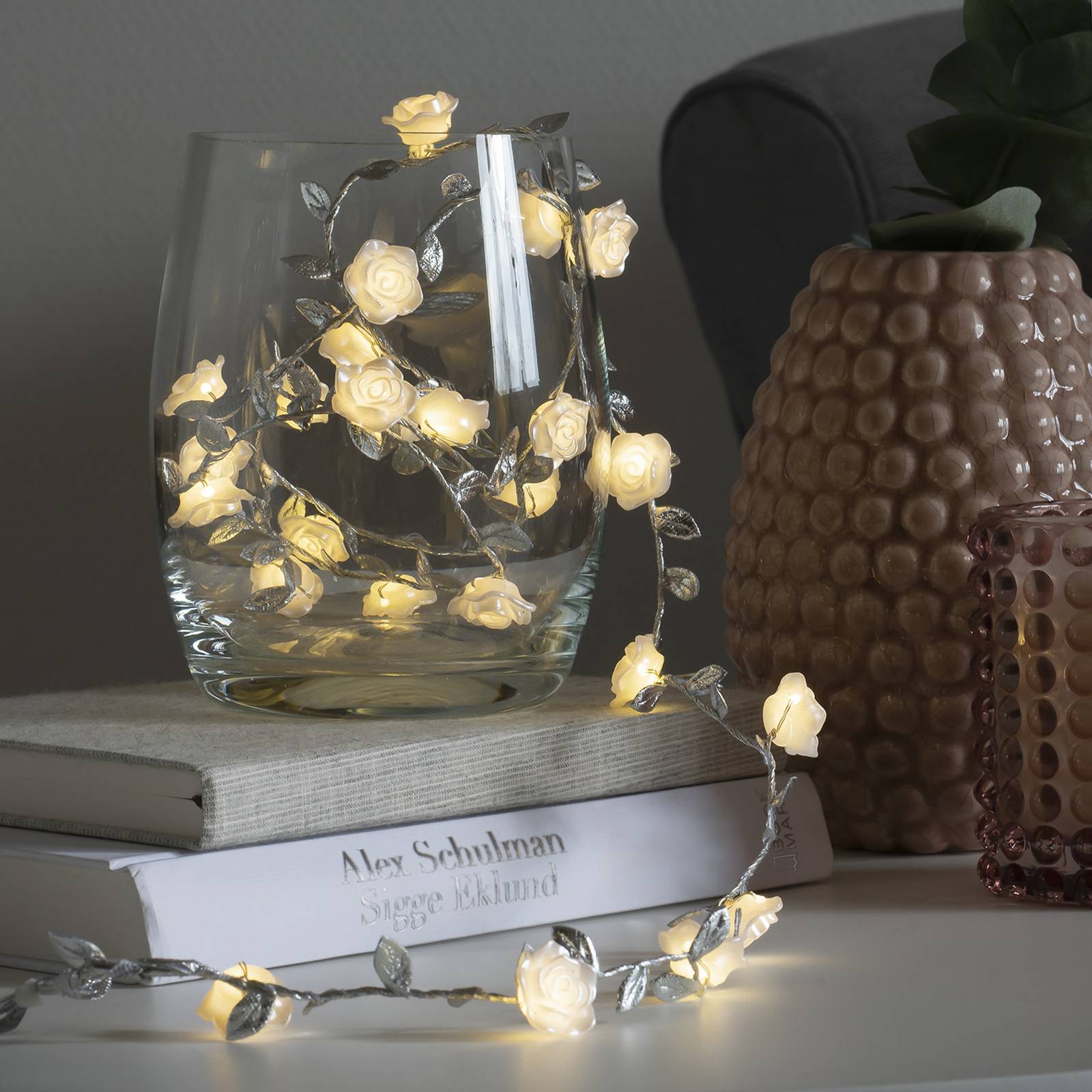 Konstsmide Christmas LED-Dekolichterkette Blätter und Blüten 25-flammig