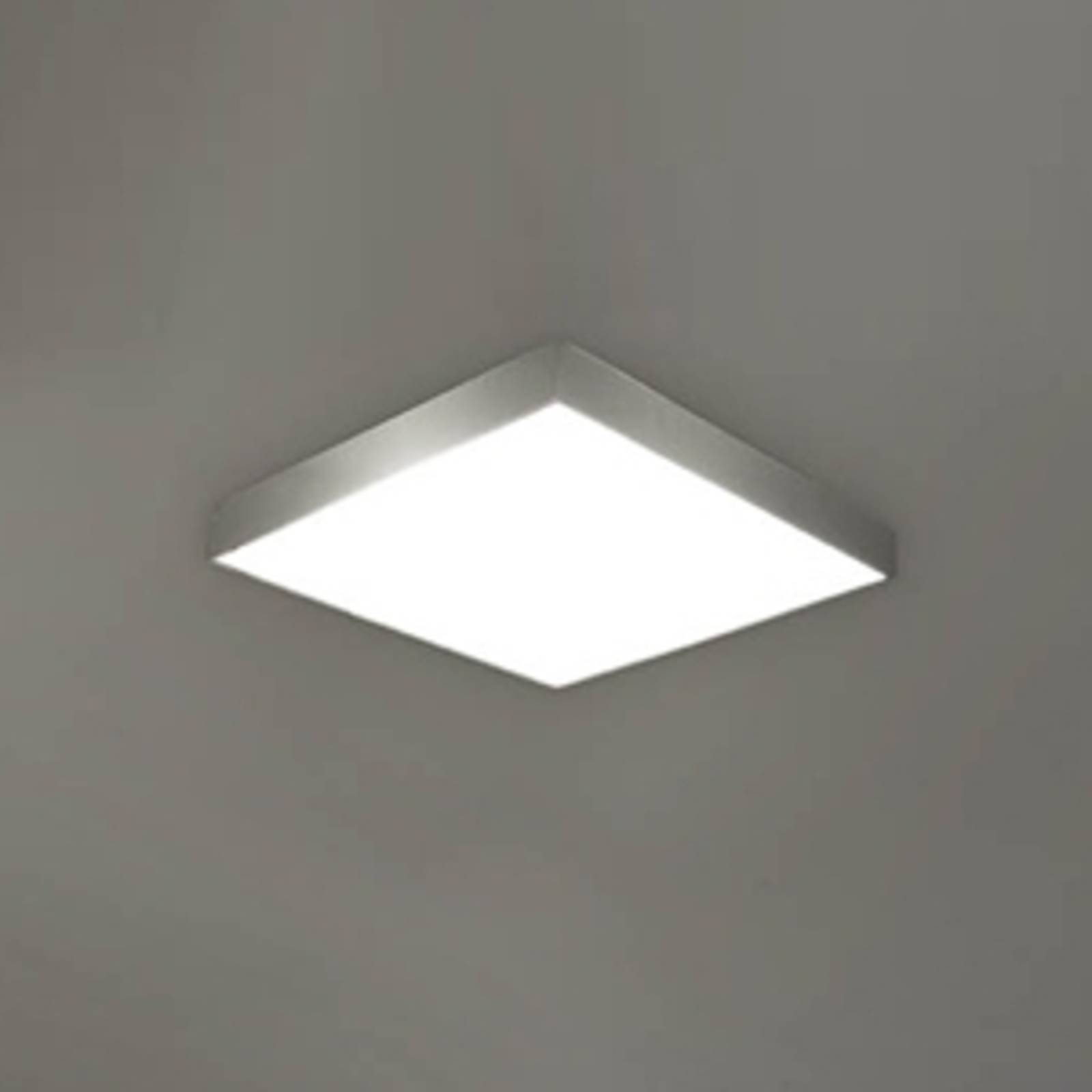 Pujol Iluminación Deckenleuchte Apolo, IP44, 35 cm, nickel