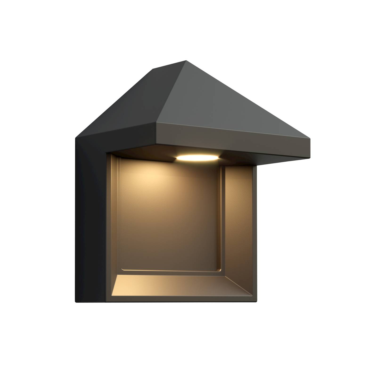 Lucande Zalinda LED-Außenwandleuchte in Dunkelgrau