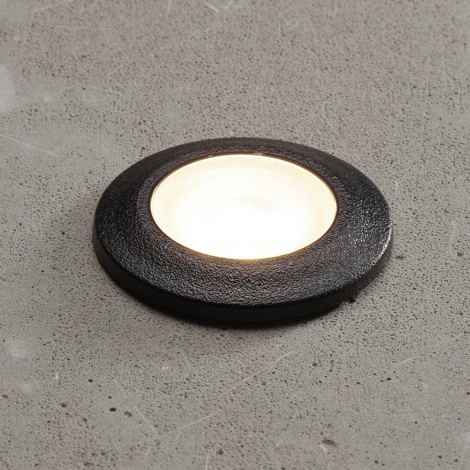 Fumagalli LED-Einbauleuchte Aldo rund schwarz/klar 3.000K