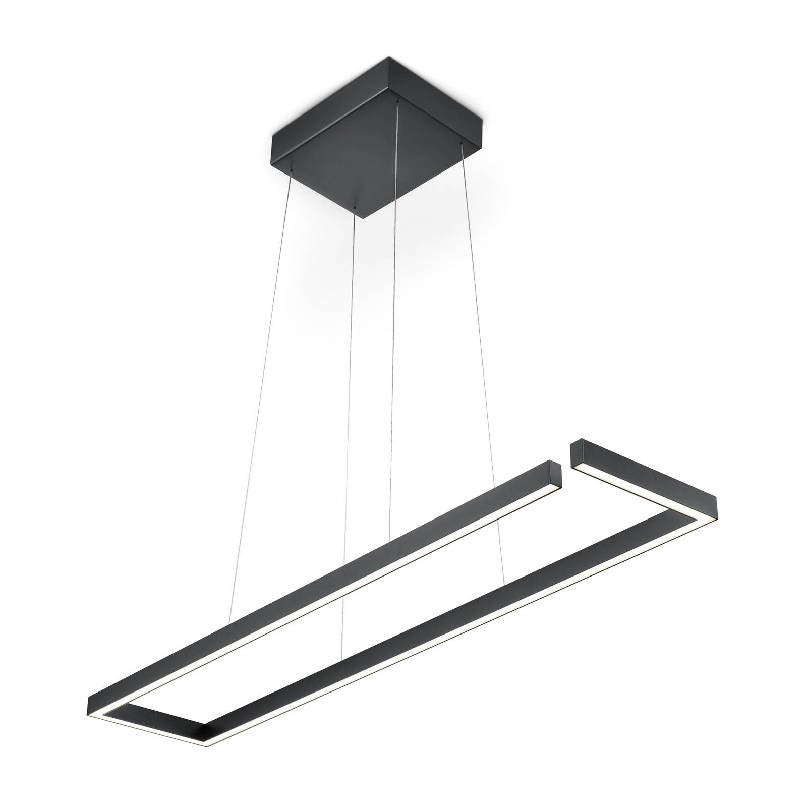 Knapstein LED-Hängelampe Marisa-100, schwarz matt, 100 x20cm