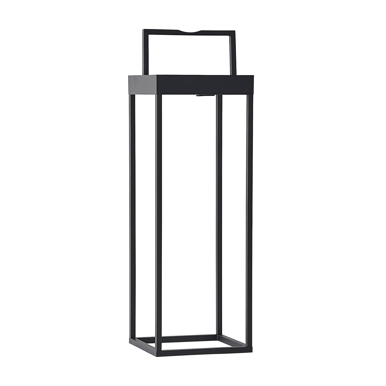 Lucande Lynzy LED-Solarleuchte, schwarz, 58,3 cm