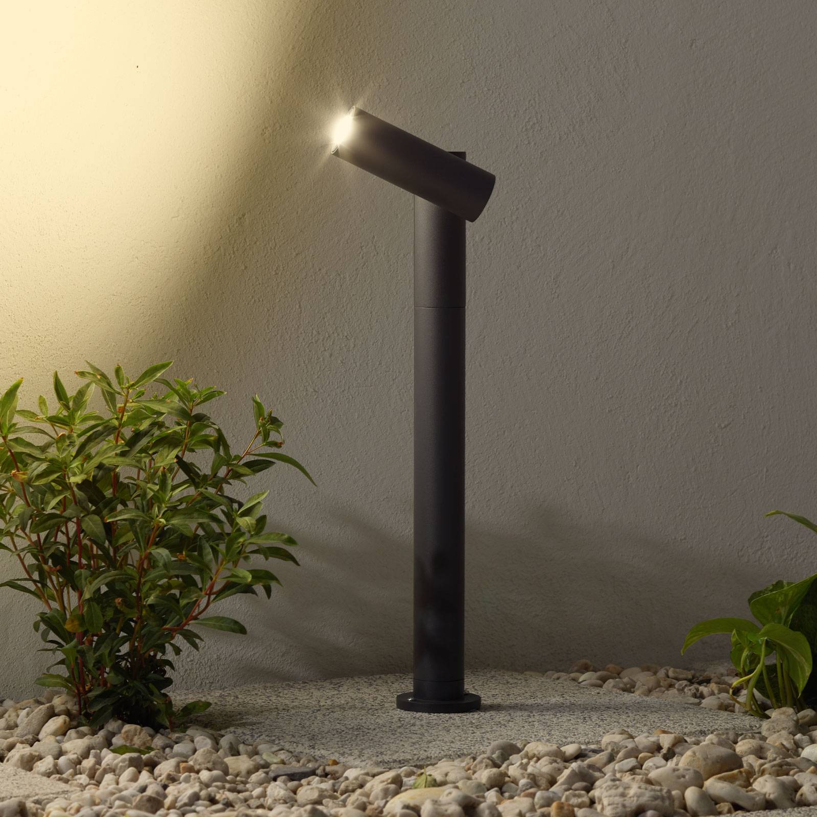 LUCANDE LED-Sockellampe Narea, verstellbar, 43 cm