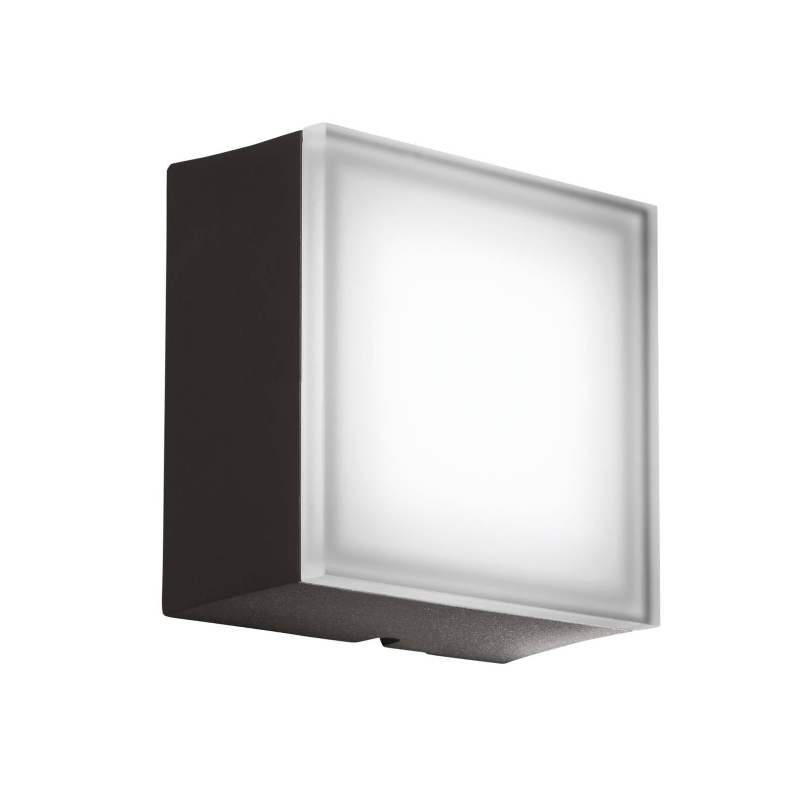 LCD LED-Außenwandlampe 1425 graphit 12,5 x 12,5cm