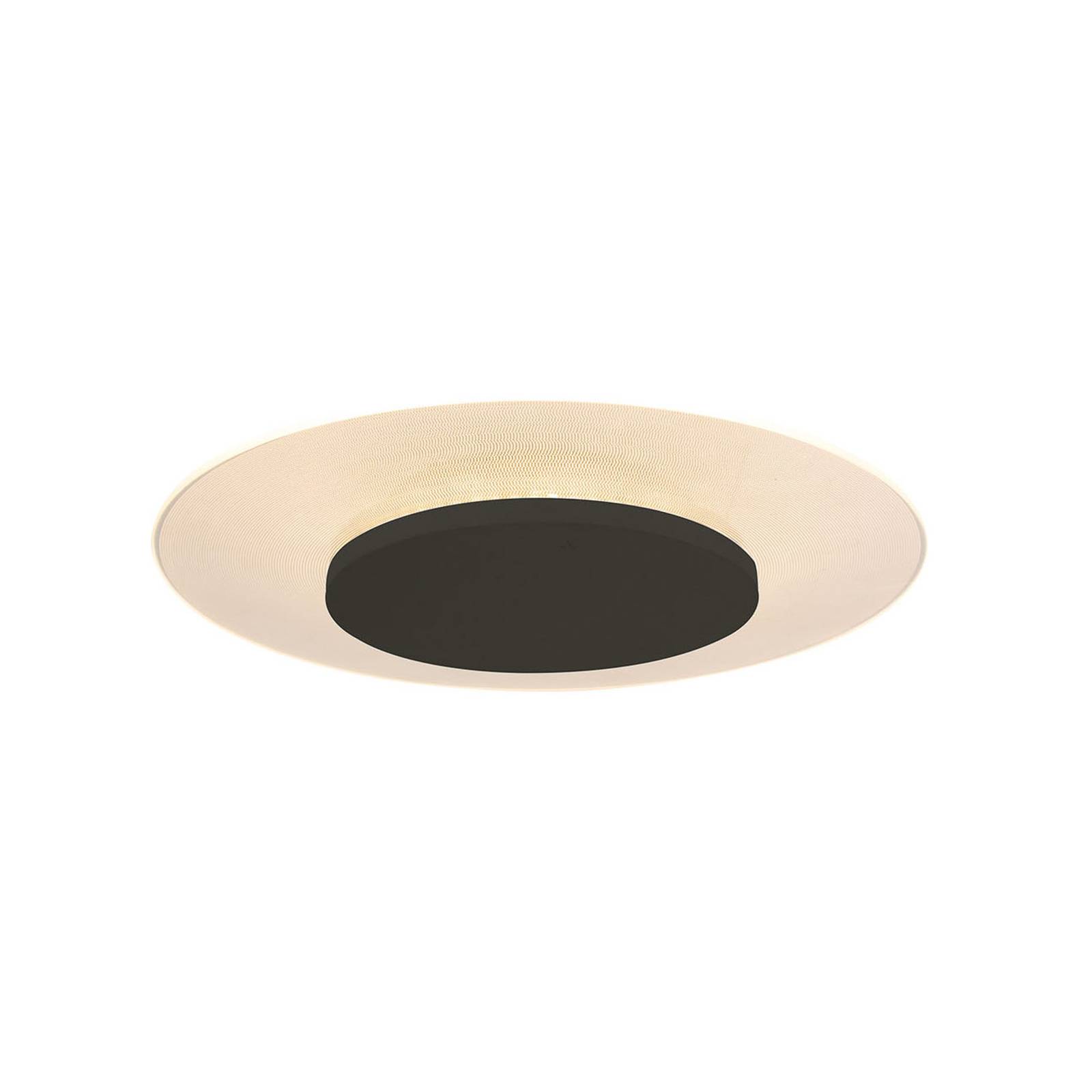 Steinhauer LED-Deckenleuchte Lido, schwarz, Ø 36cm