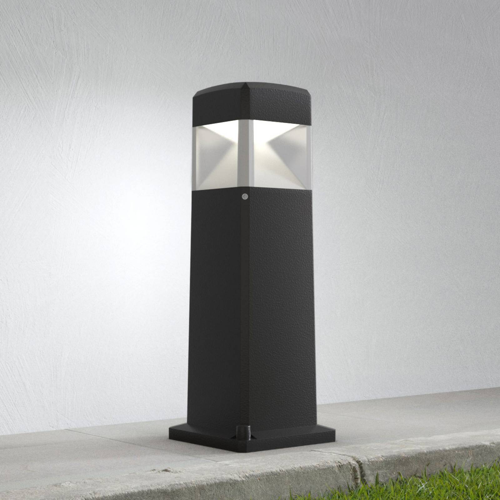 Fumagalli LED-Sockelleuchte Elisa 500 schwarz, klar, 10W CCT
