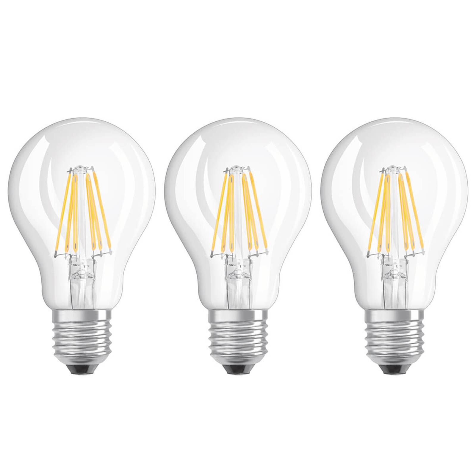 Osram LED-Filamentlampe E27 6W, warmweiß, 3er-Set