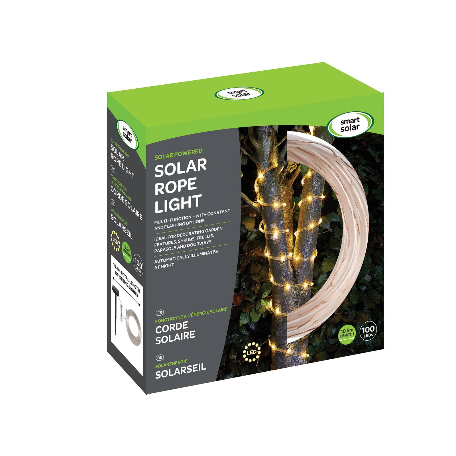 SMART GARDEN LED-Solar-Lichterschlauch Rope, 100-flammig