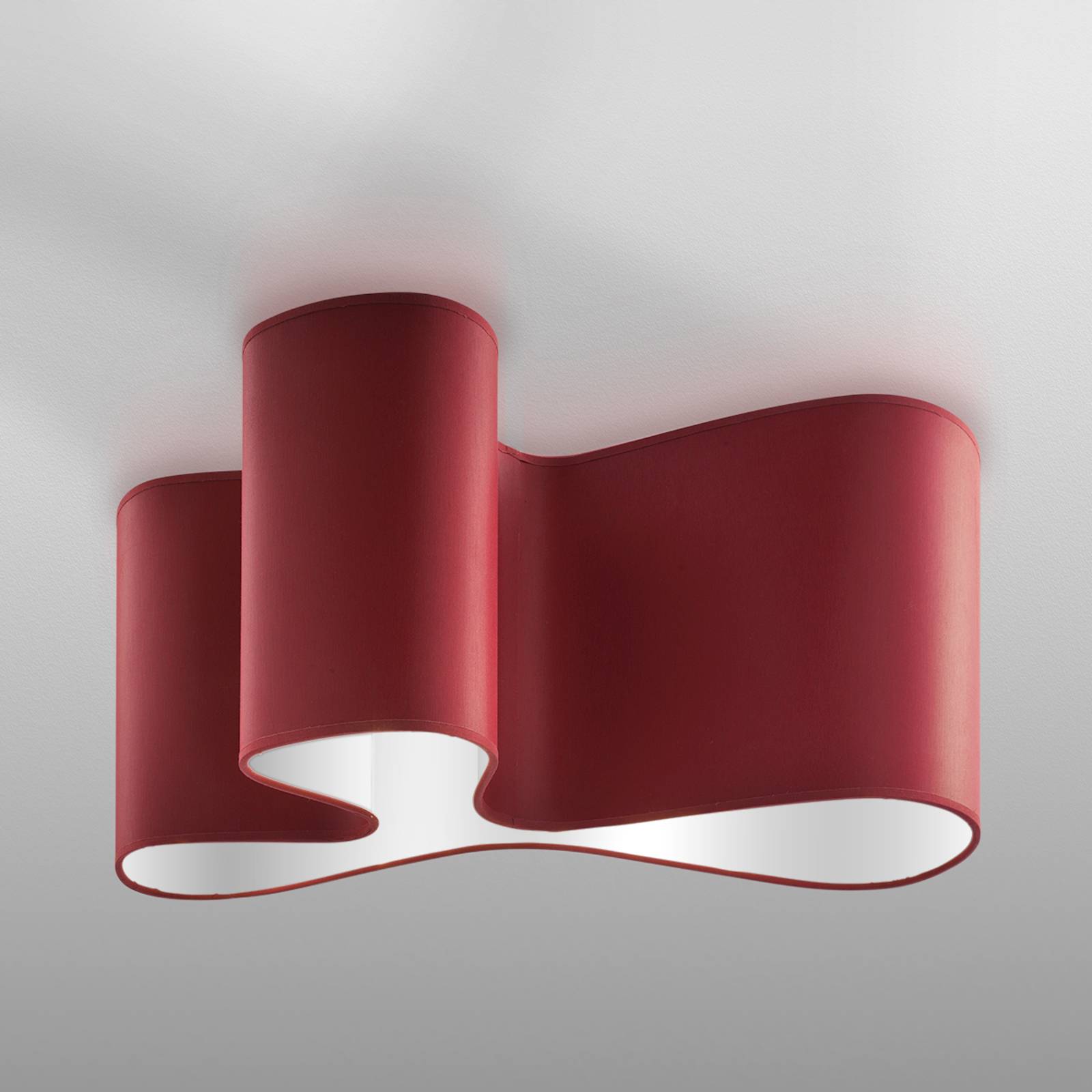 Sil-Lux Designer-Deckenleuchte Mugello rot/weiß