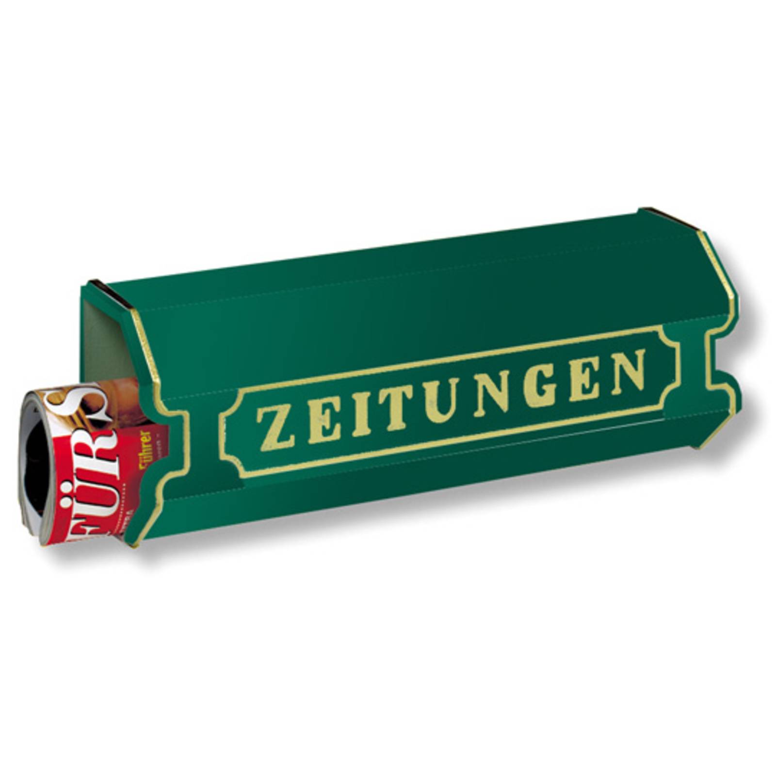 Burgwächter Aluguss Zeitungsbox 1890, grün