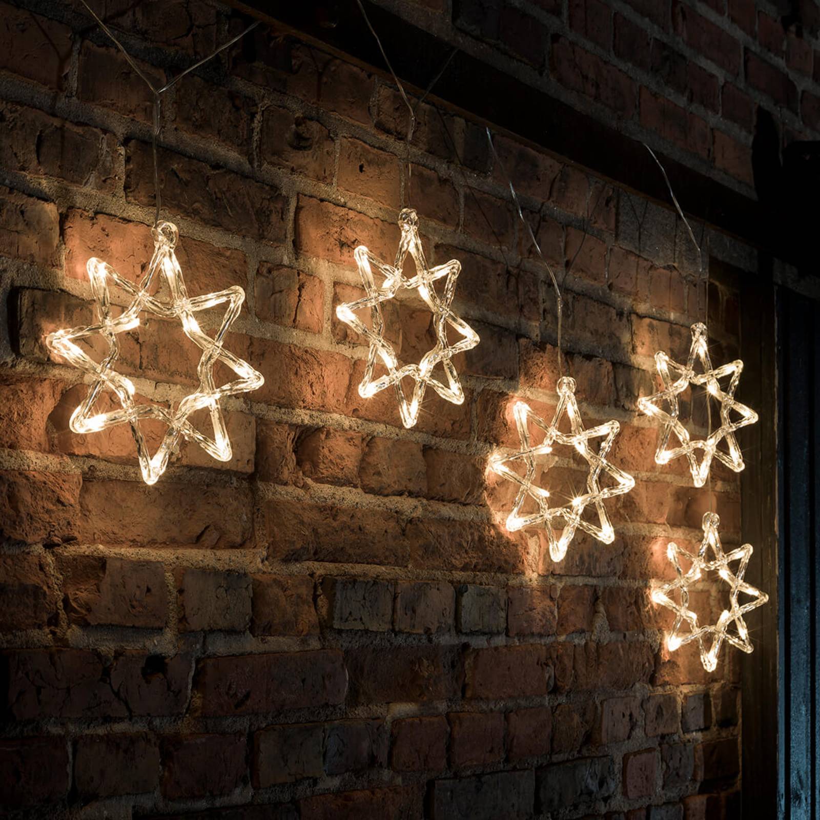 Konstsmide Christmas LED-Lichterkette 8-Zacker-Sterne