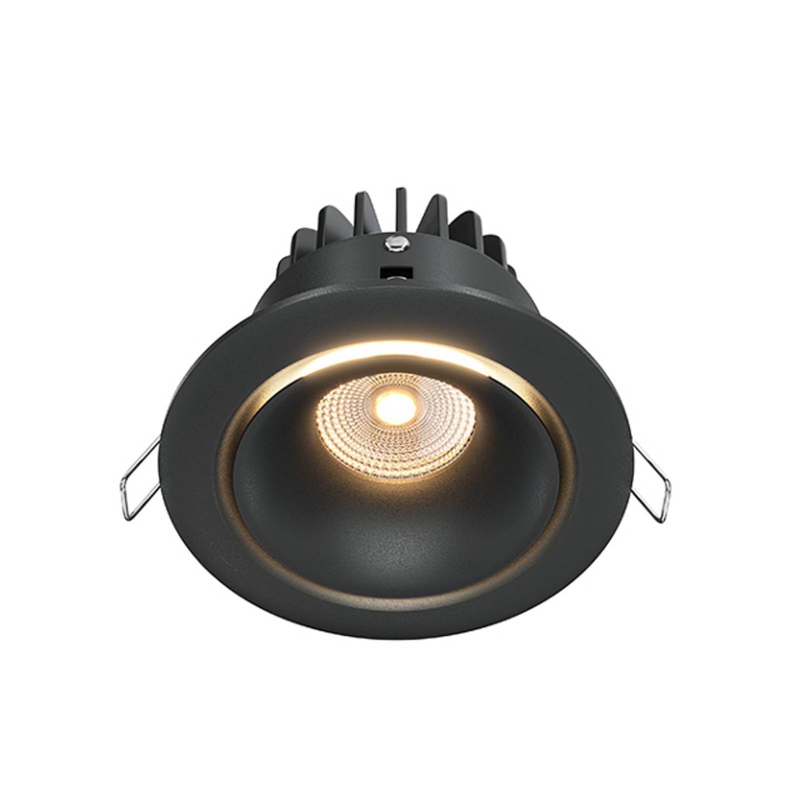 Maytoni Yin LED-Einbauleuchte, IP20, 3000K, Triac, schwarz