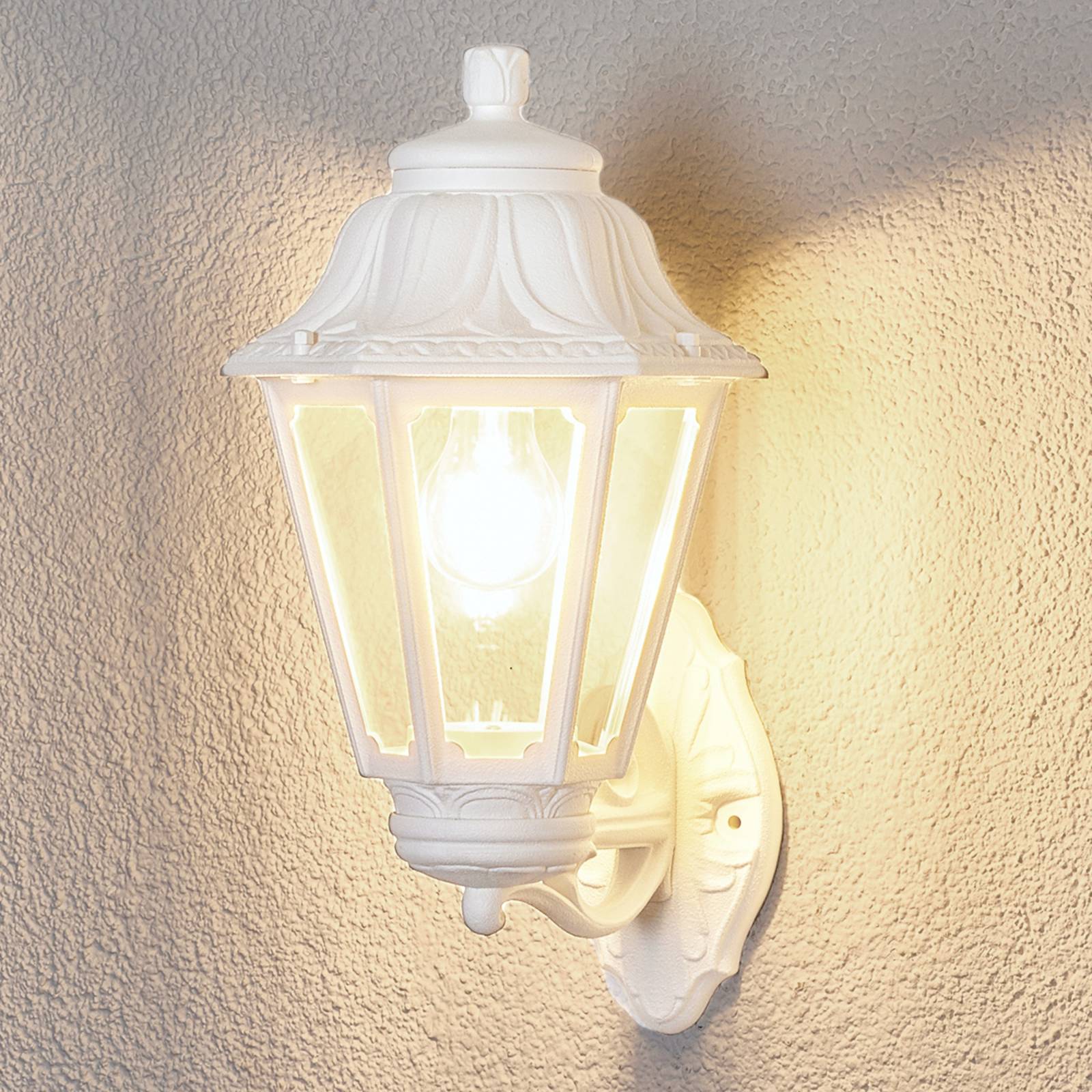Fumagalli LED-Außenwandlampe Bisso Anna E27 weiß