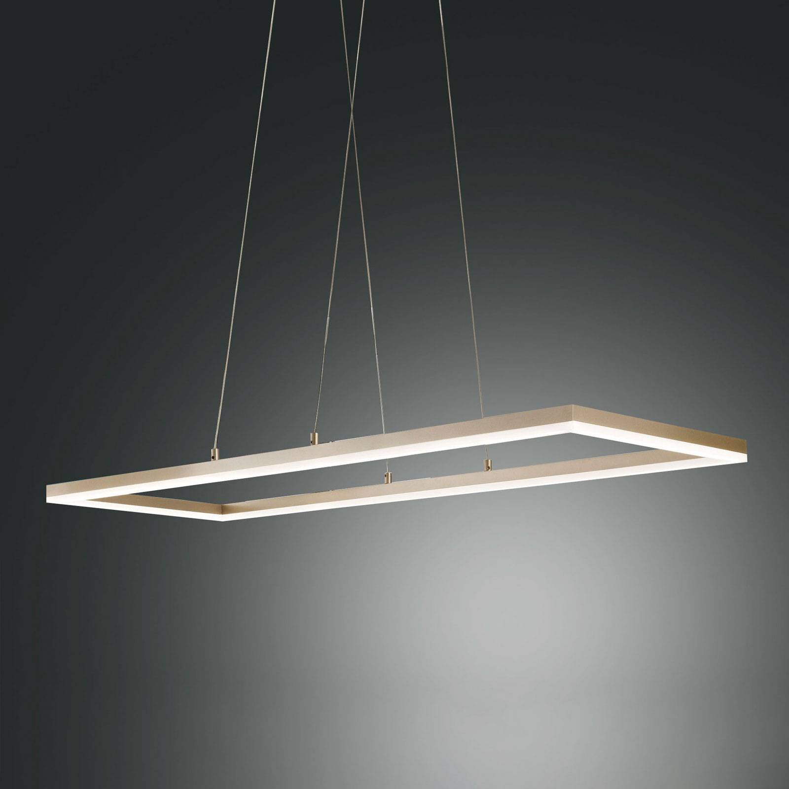 Fabas Luce LED-Pendelleuchte Bard, 92x32cm in Mattgold-Finish