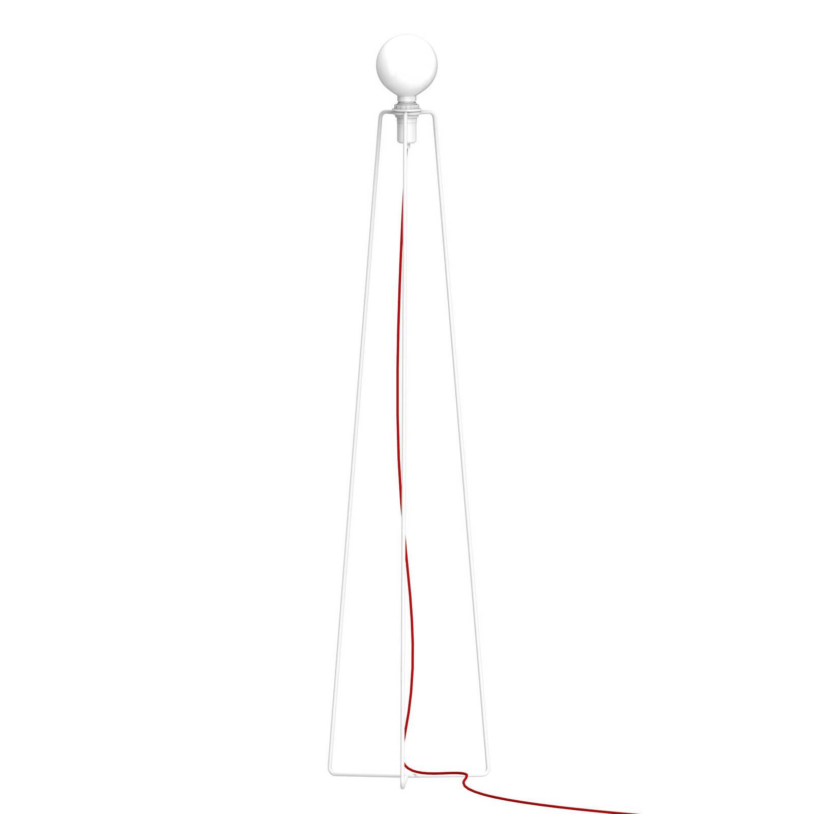 GRUPA Model M3 LED-Stehleuchte weiß, Kabel rot
