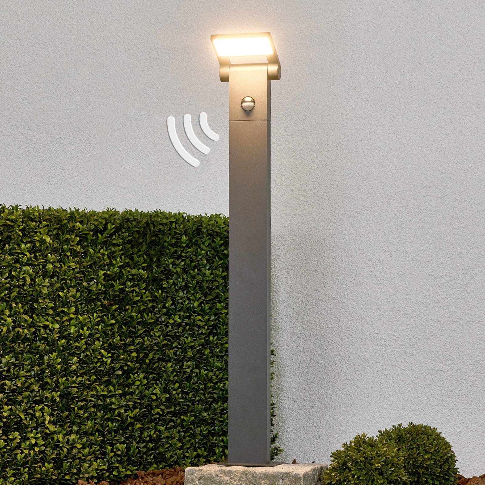 LUCANDE LED-Pollerlampe Marius mit Sensor, 80 cm