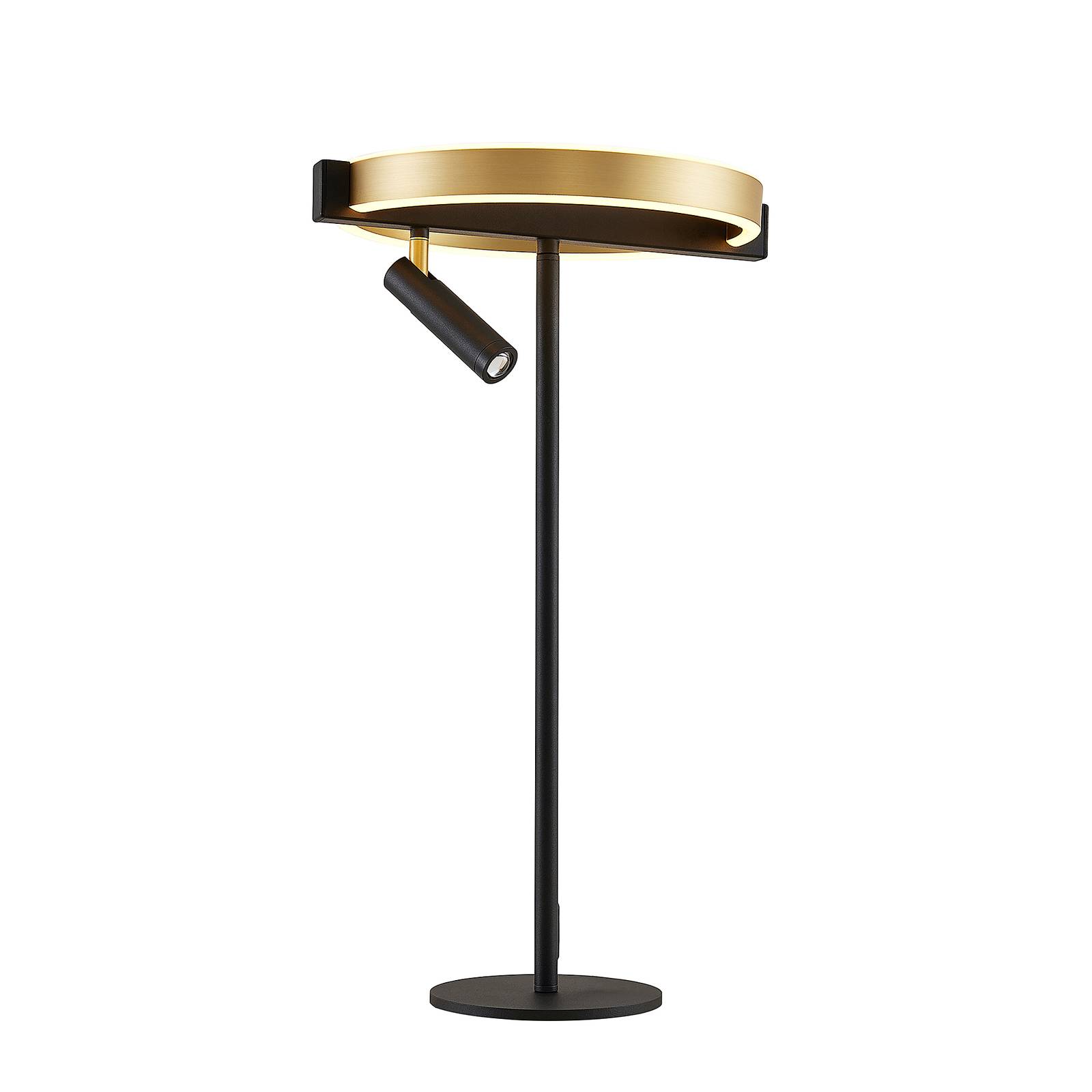 Lucande Matwei LED-Tischlampe, ringförmig, messing