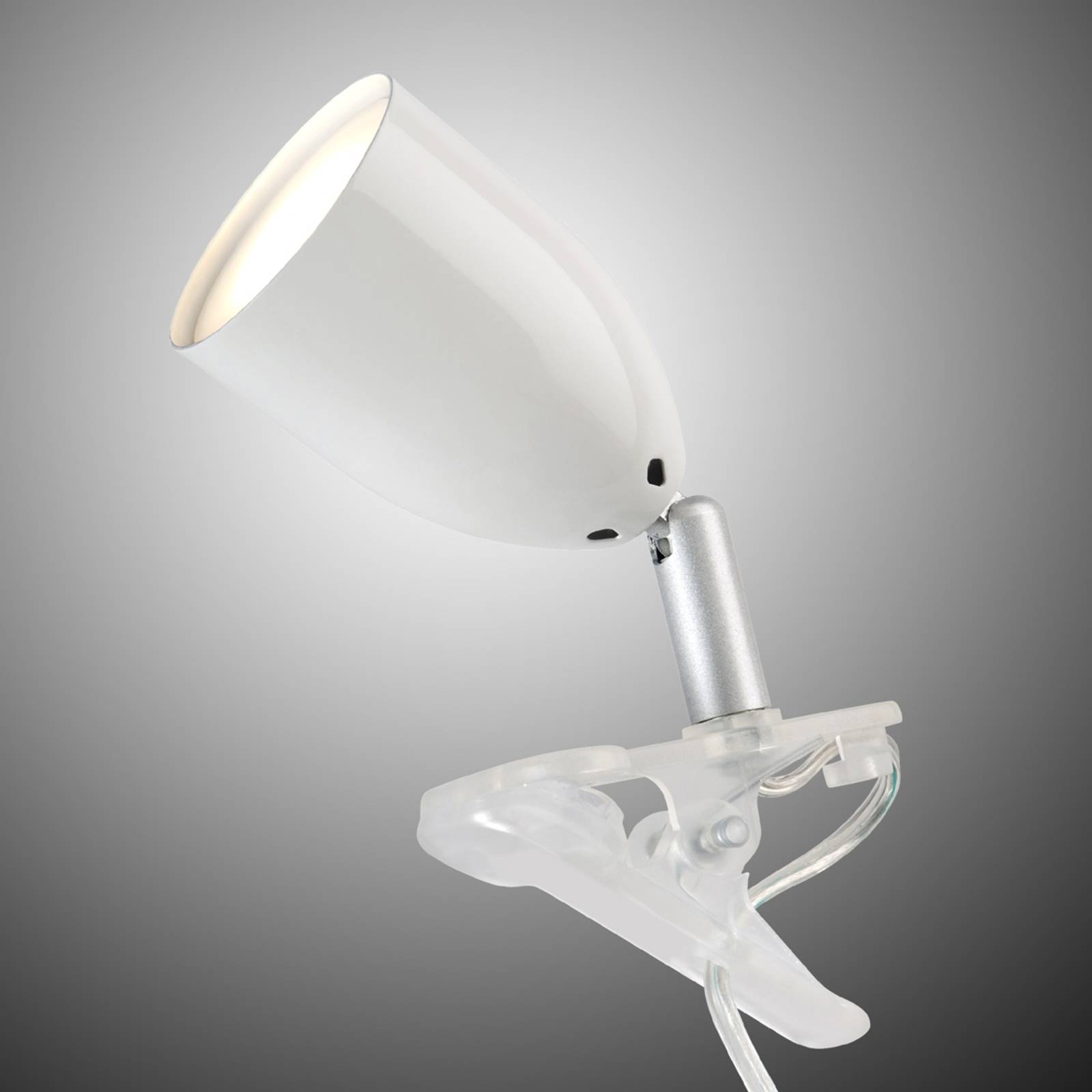 Brilliant Moderne LED Klemmleuchte LEO in Weiß