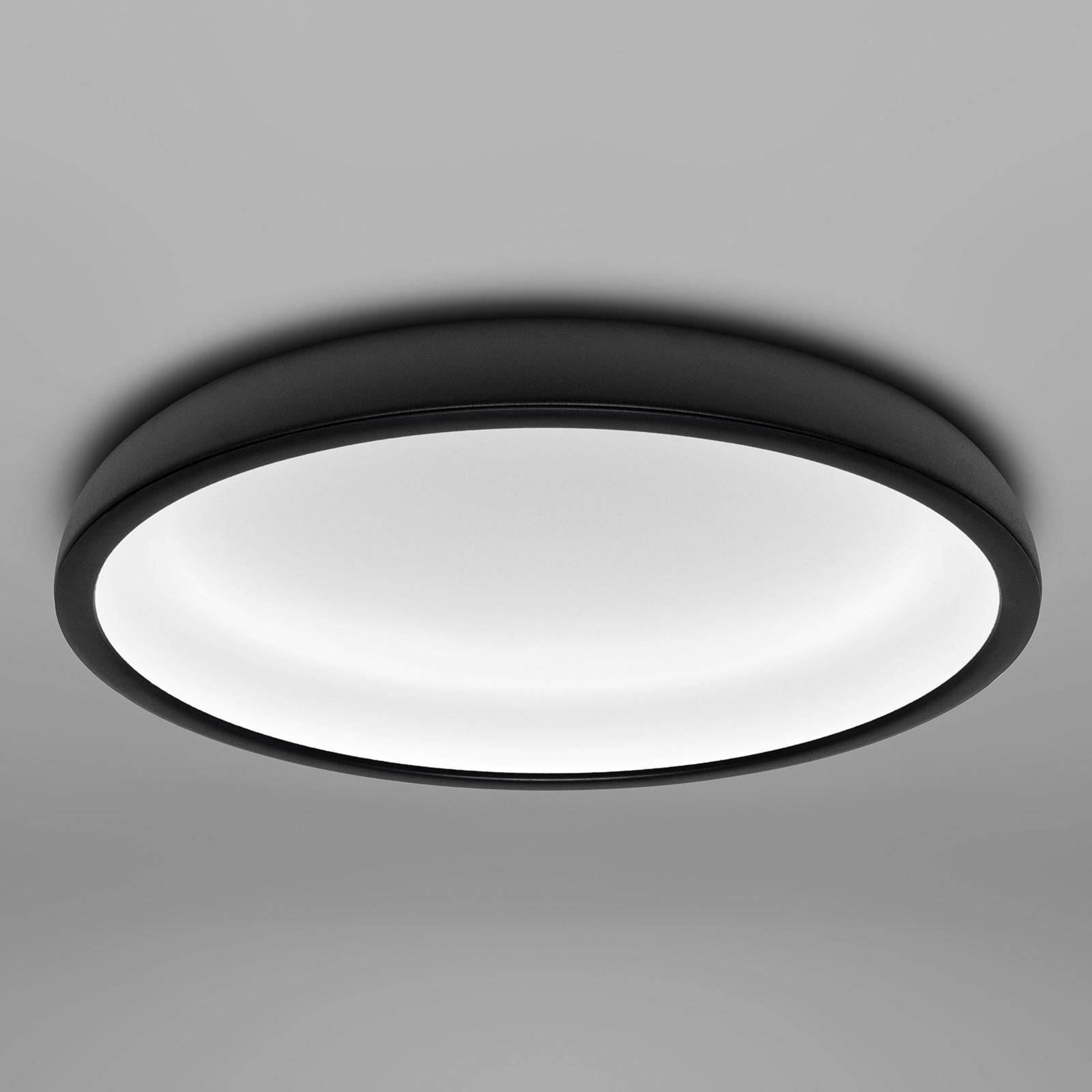 Stilnovo LED-Deckenleuchte Reflexio, Ø 46cm, schwarz