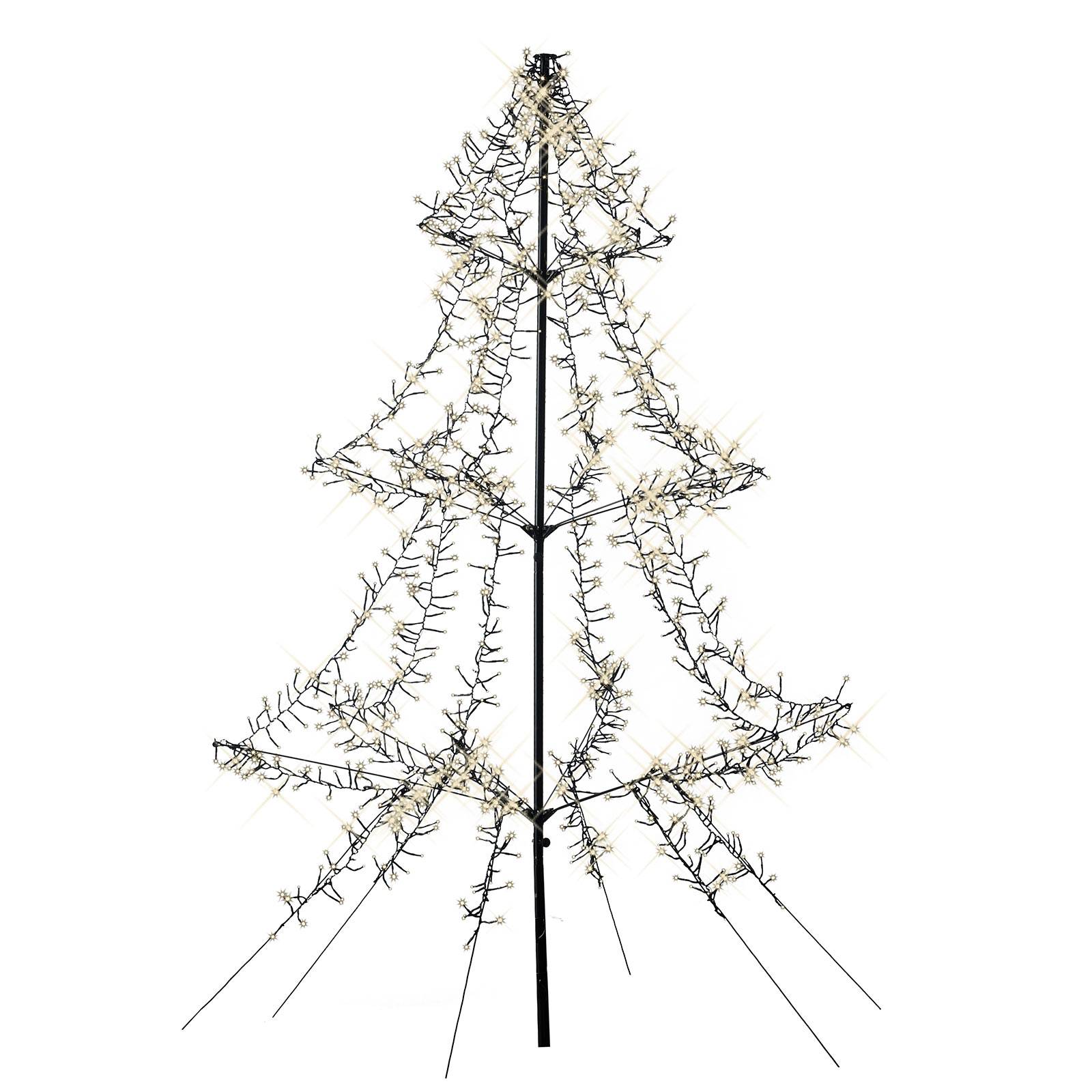 Kaemingk LED-Baum Cluster Erdspieß 3-stufig 1200-flg 200 cm