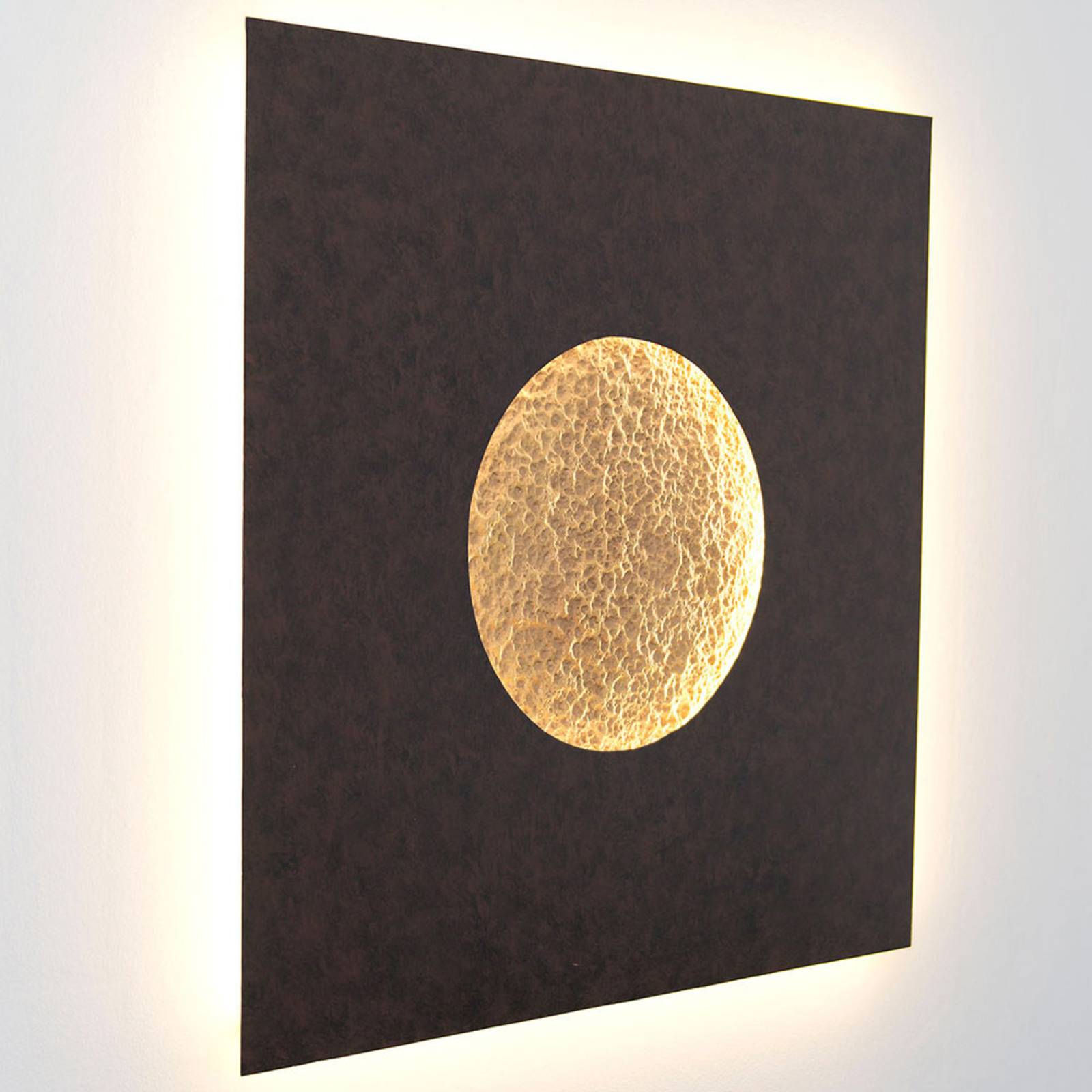 Holländer LED-Wandleuchte Luina, 80x80cm, innen gold