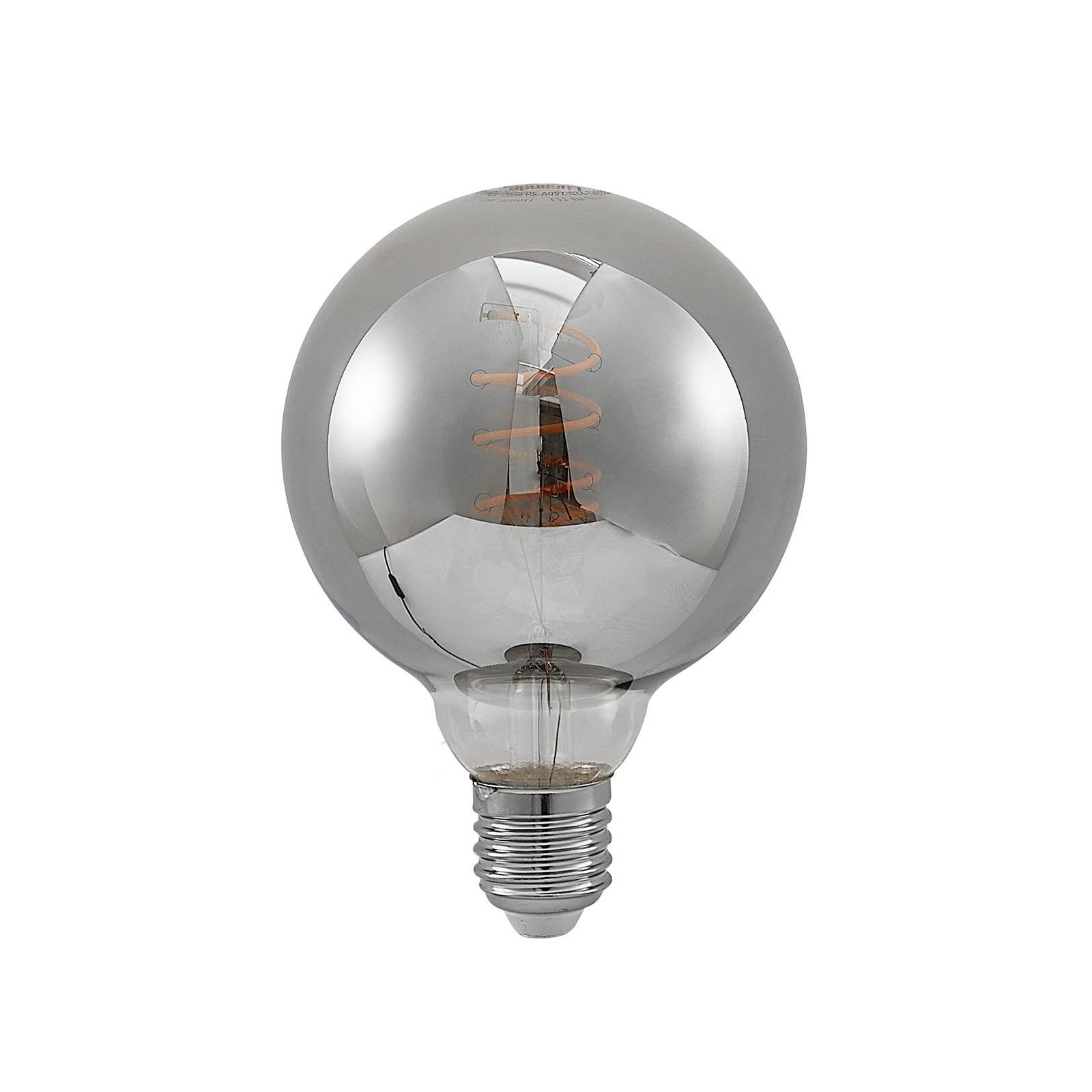Lucande LED-Lampe E27 G95 4W 2.200K dimmbar smoke